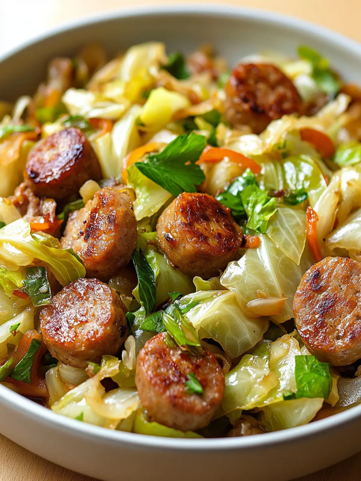 Easy Sausage and Cabbage Stir Fry: Quick 30-Minute Dinner Ideas 2 dinner ideas Easy Sausage and Cabbage Stir Fry (30-Minutes)