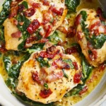 Irresistible Sun-Dried Tomato, Spinach, and Bacon Chicken Delight 8 Sun-Dried Tomato, Spinach, and Bacon Chicken