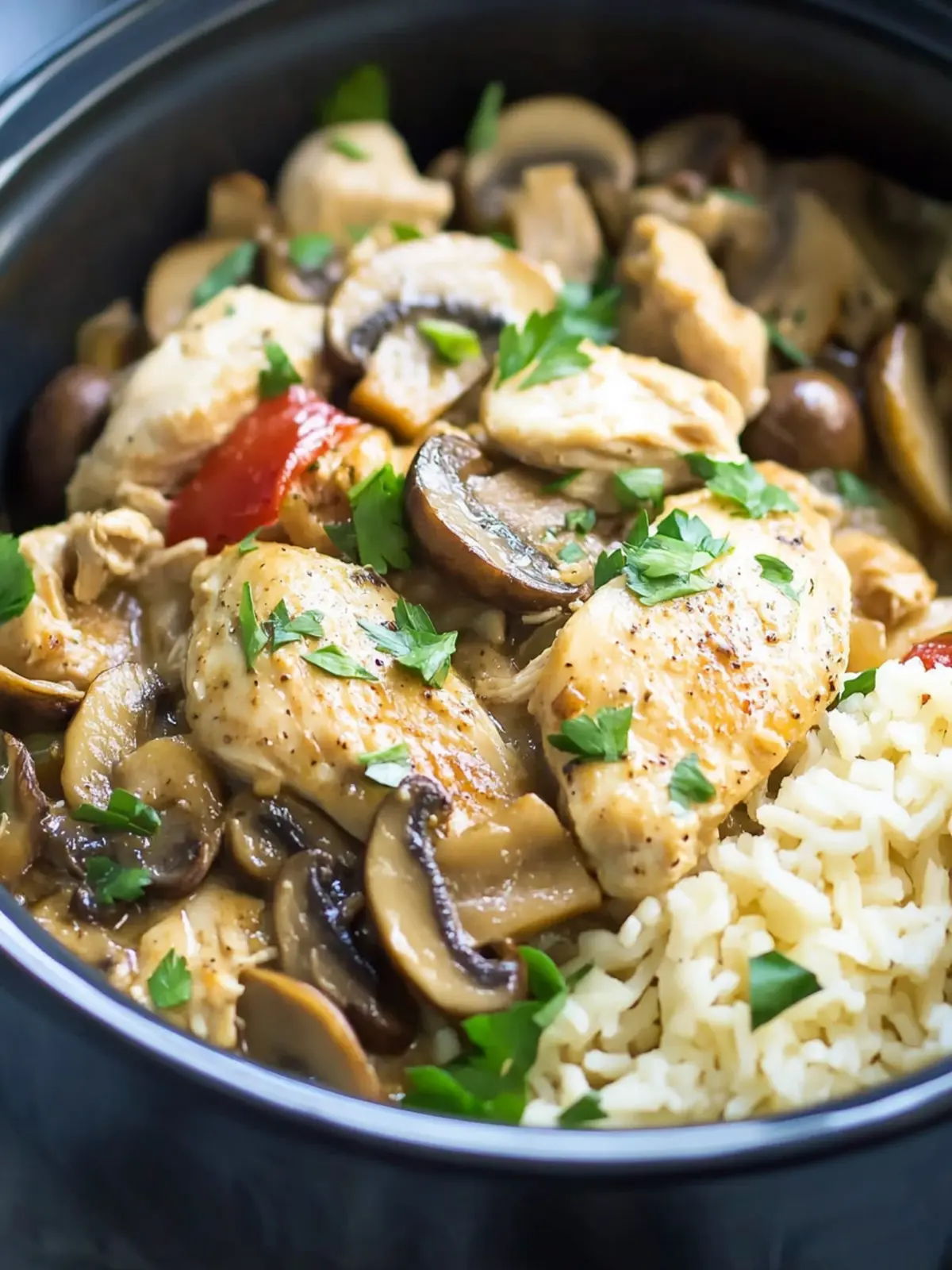 Crockpot Chicken and Mushrooms: Comfort Food Made Easy 2 Crockpot Chicken and Mushrooms