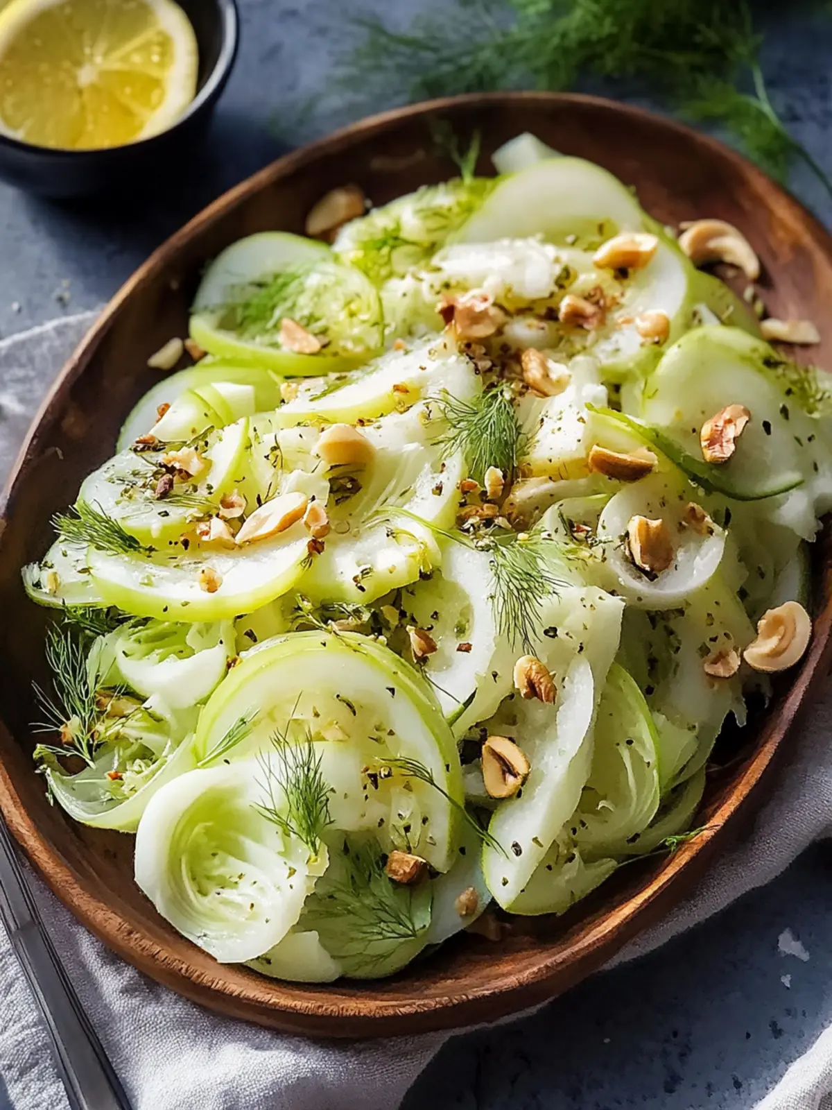 Zesty Fennel Salad with Apples and Crunchy Pecans 2 Fennel Salad