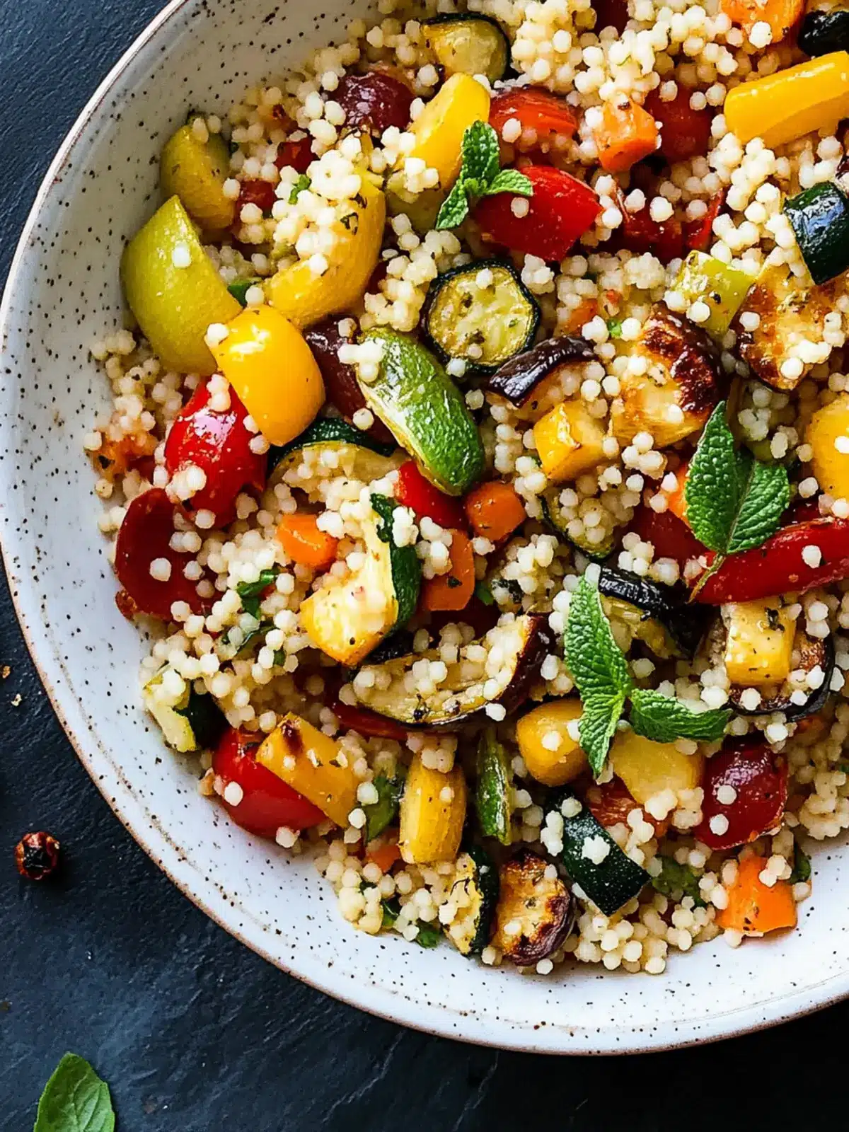 Savory Roasted Vegetable Couscous Salad for Fresh Flavor Boost 2 Roasted Vegetable Couscous Salad
