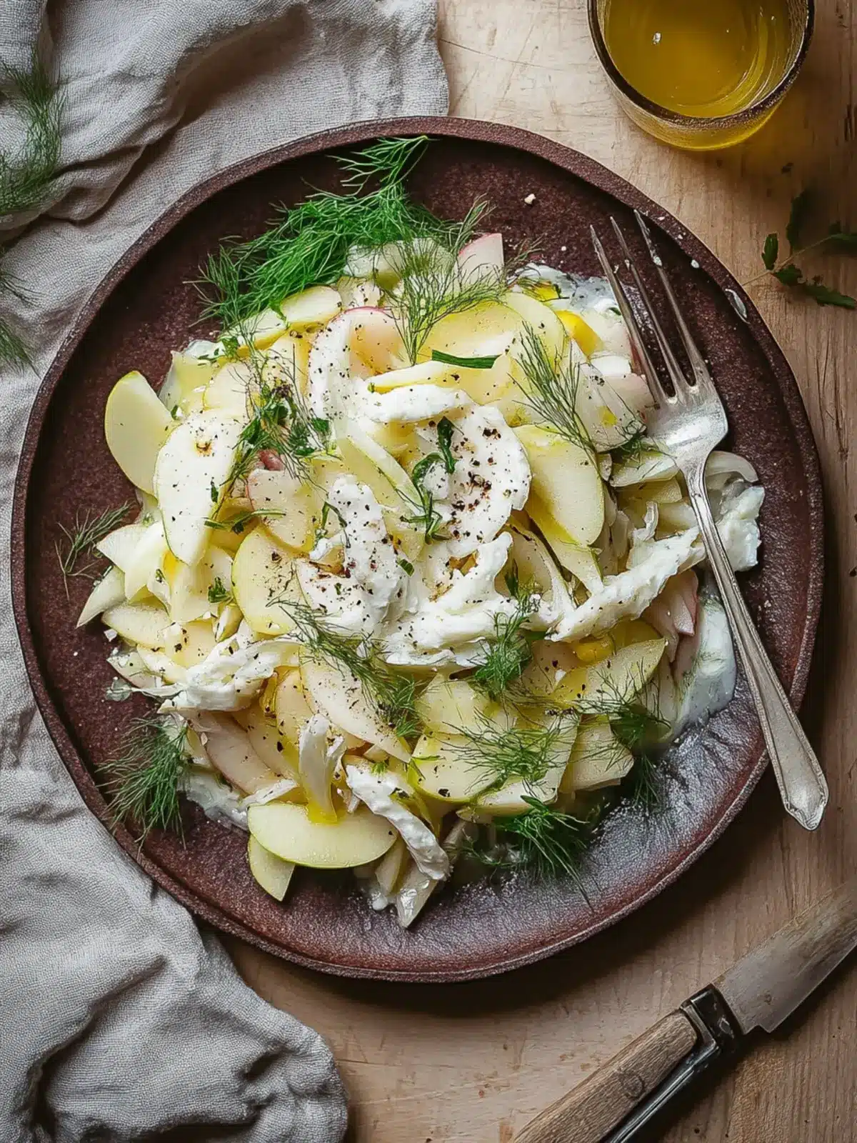 Delicious Fennel Apple Salad with Goat Cheese Dressing Bliss 3 Fennel Apple Salad with Goat Cheese Dressing