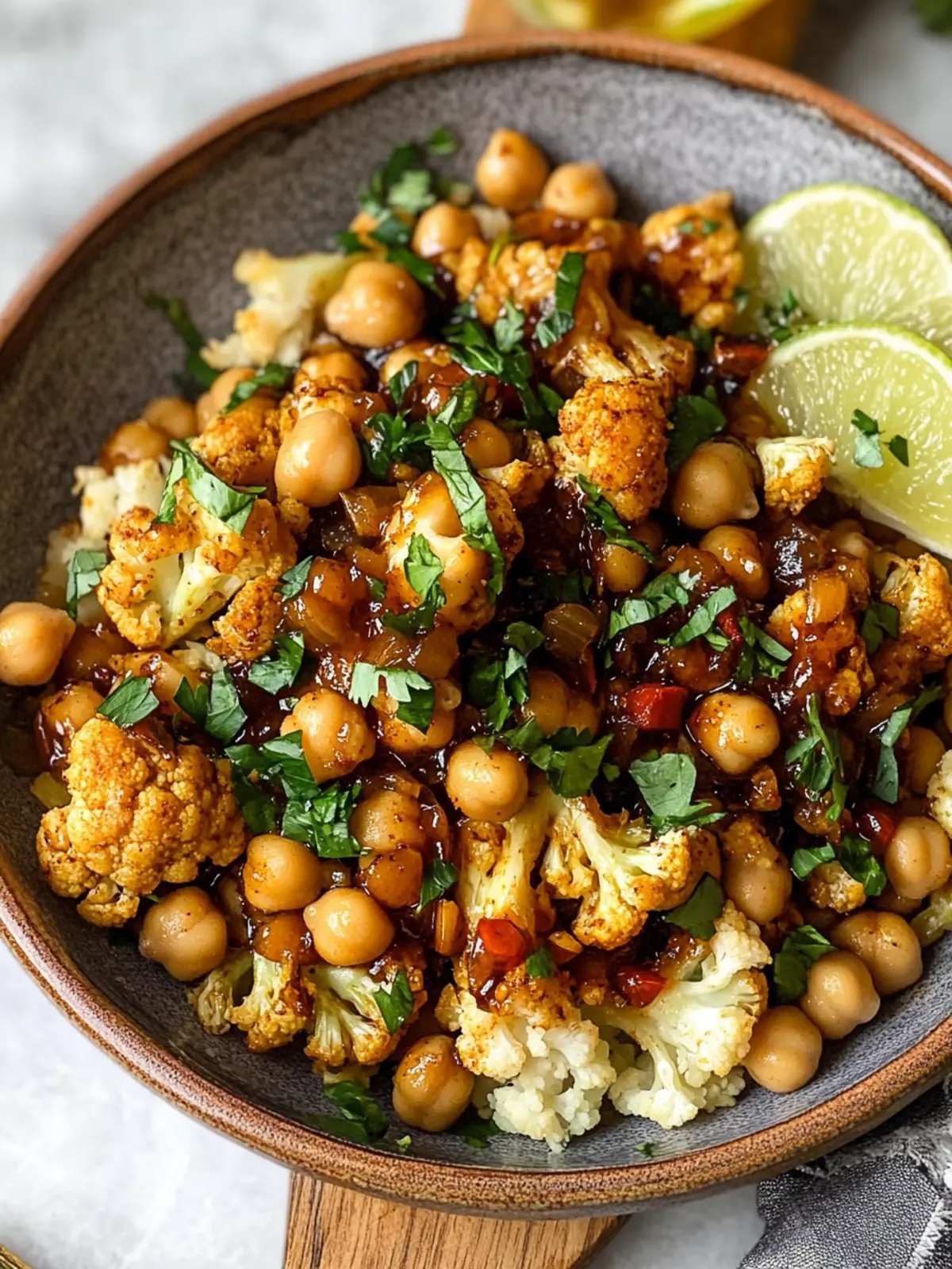 Vegan Hot Honey Cauliflower and Chickpeas for Epic Flavor 3 Vegan Hot Honey Cauliflower and Chickpeas
