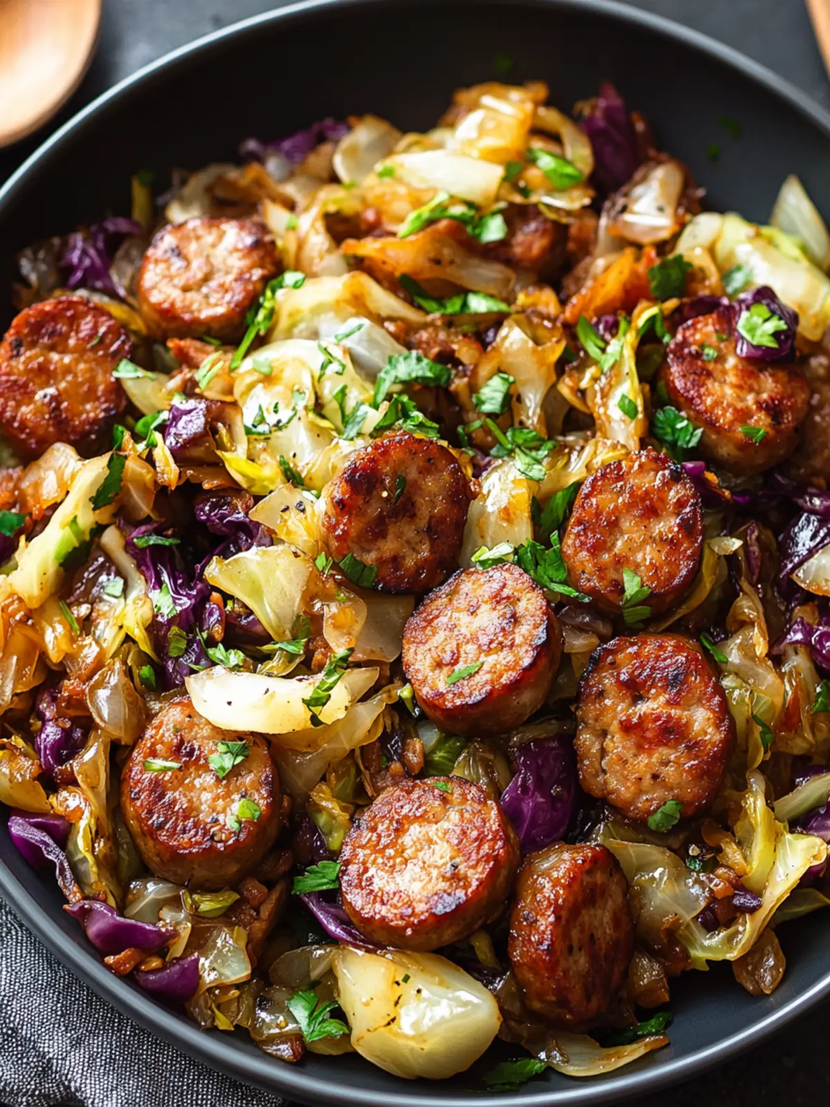 Easy Sausage and Cabbage Stir Fry: Quick 30-Minute Dinner Ideas 4 dinner ideas Easy Sausage and Cabbage Stir Fry (30-Minutes)