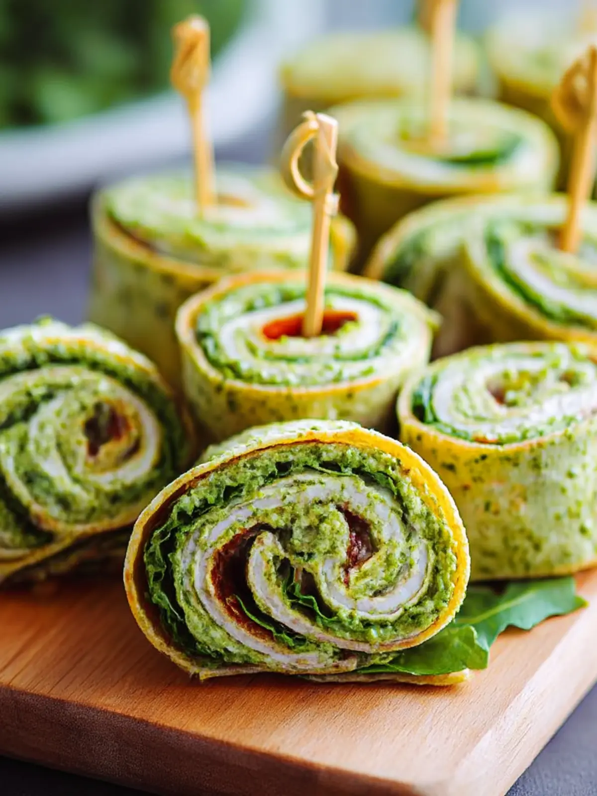 Pesto Tortilla Pinwheels Recipe for Effortless Party Snacking 4 Pesto Tortilla Pinwheels Recipe
