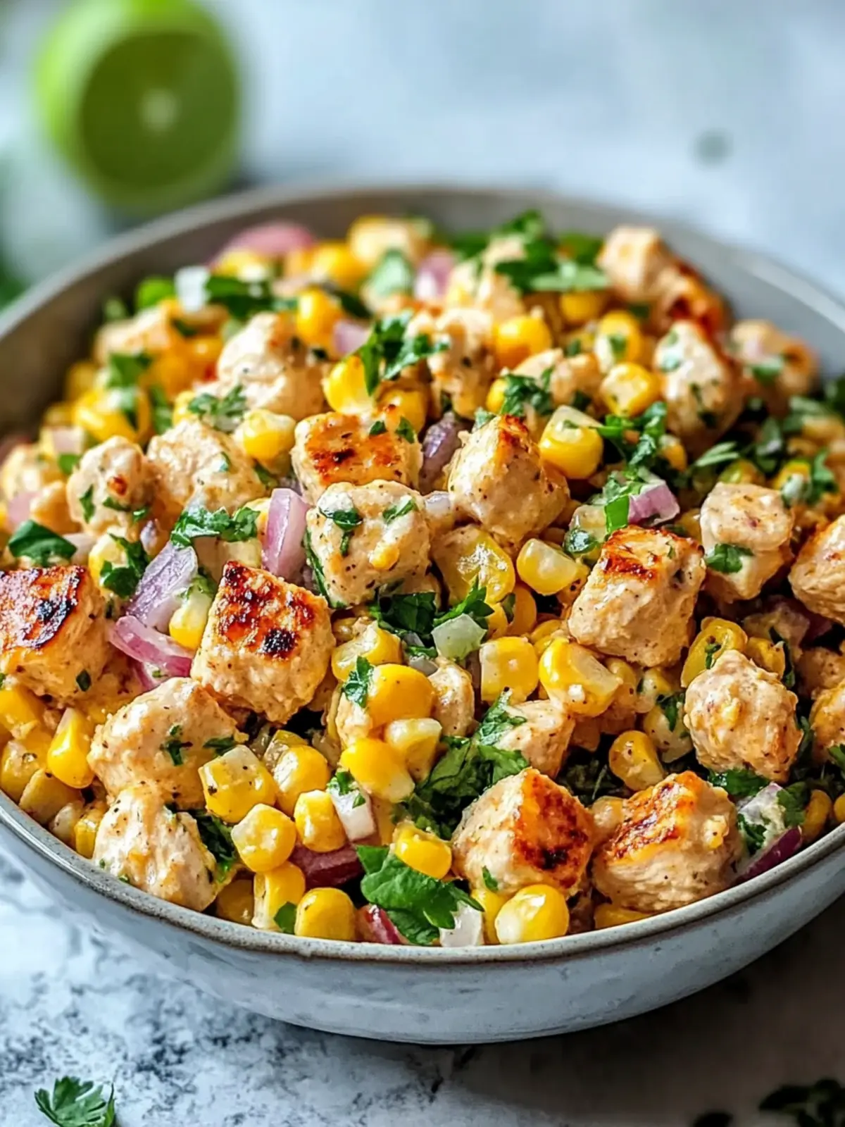 High Protein Chicken Street Corn Salad for Quick Healthy Lunch 4 high protein High Protein Chicken Street Corn Salad