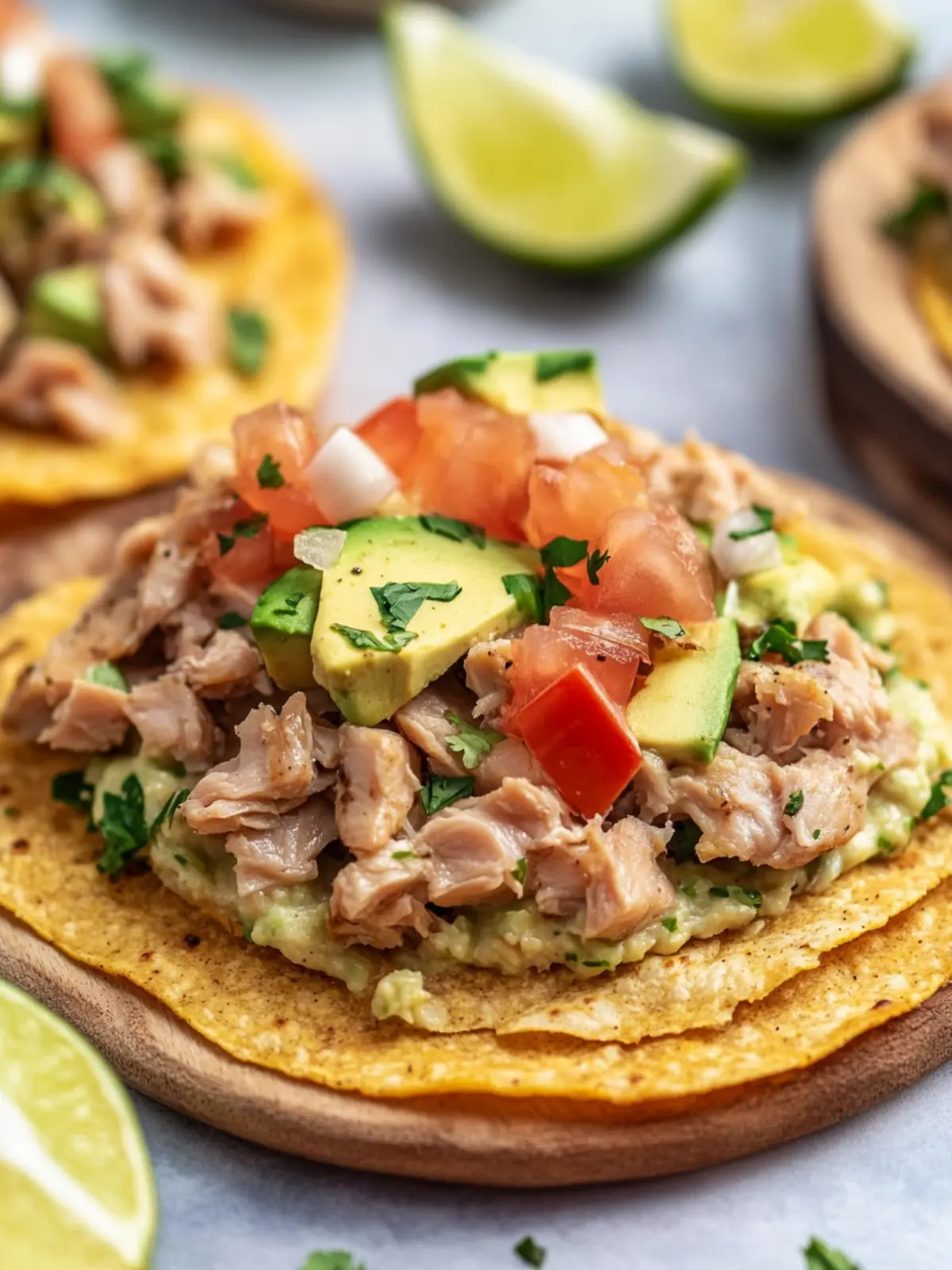 Savor High Protein Tuna Tostadas with Quick Guacamole Delight 4 High Protein Tuna Tostadas
