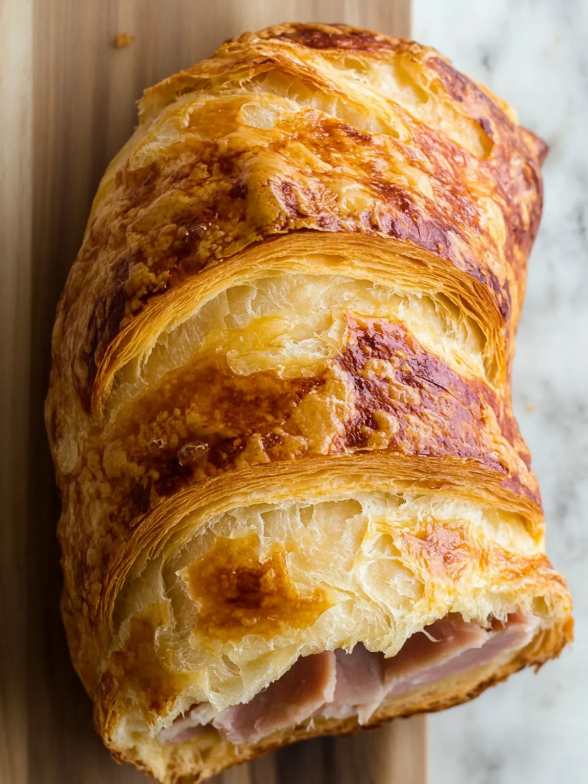 Baking Ham and Cheese Sourdough Croissant Loaf Made Easy 4 Baking Ham and Cheese Sourdough Croissant Loaf