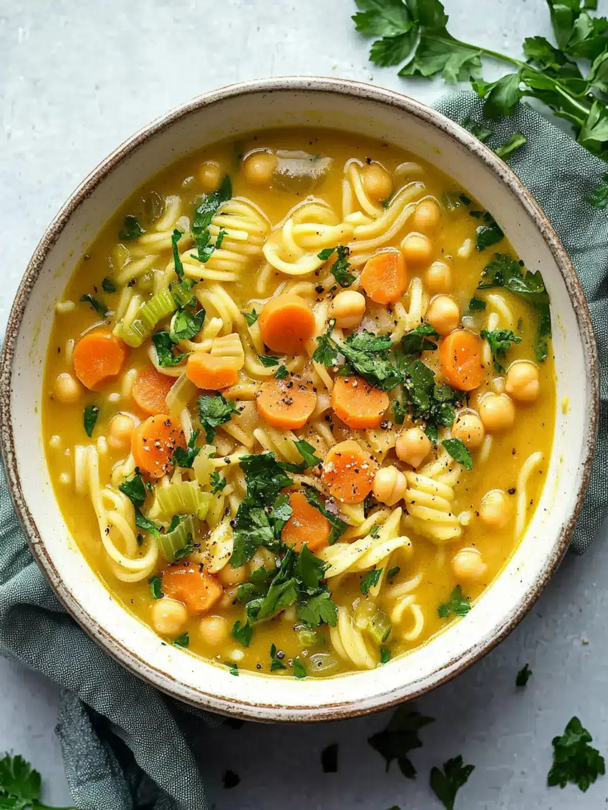 Cozy Chickpea Noodle Soup for Delicious Comfort Food 4 Chickpea Noodle Soup
