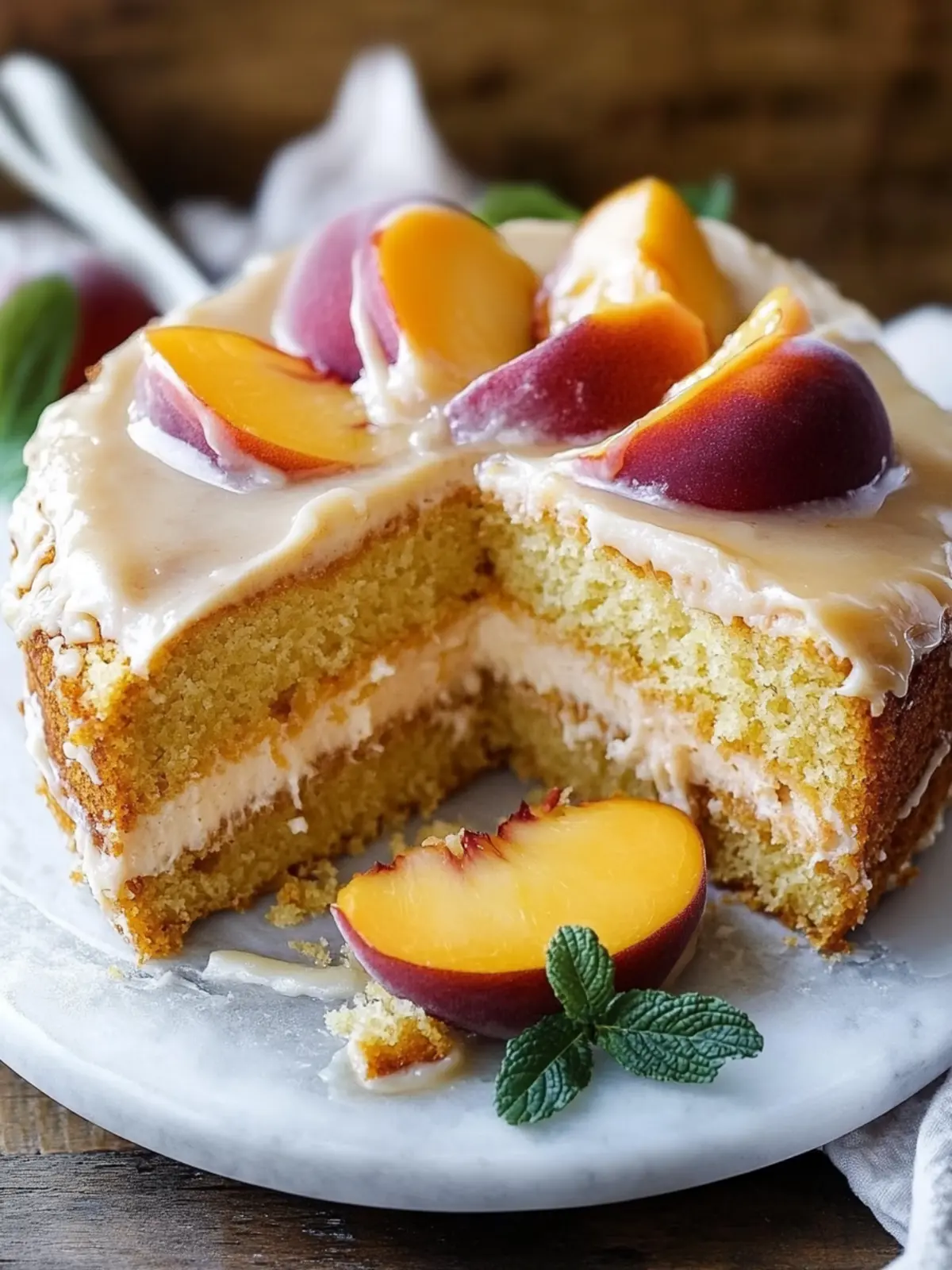 Decadent Brown Sugar Peach Cake You’ll Crave Again and Again 4 Brown Sugar Peach Cake