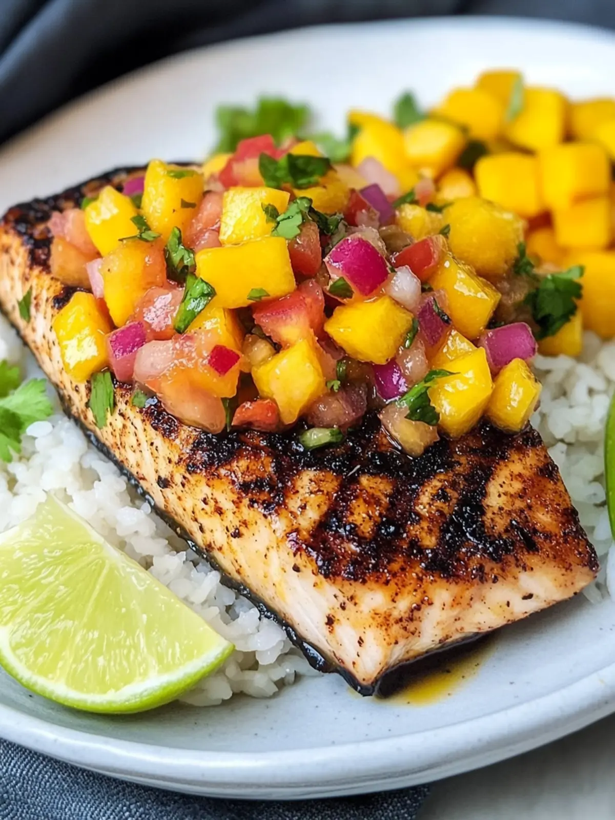 Savor Blackened Mahi Mahi with Mango Salsa Tonight 3 Blackened Mahi Mahi with Mango Salsa