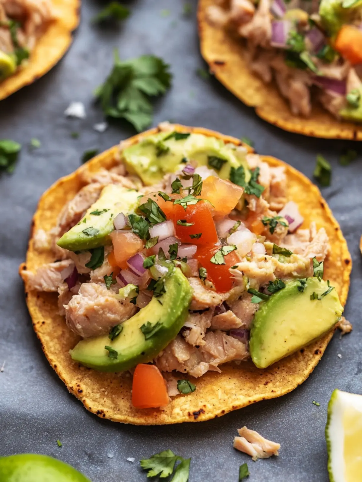 Savor High Protein Tuna Tostadas with Quick Guacamole Delight 3 High Protein Tuna Tostadas