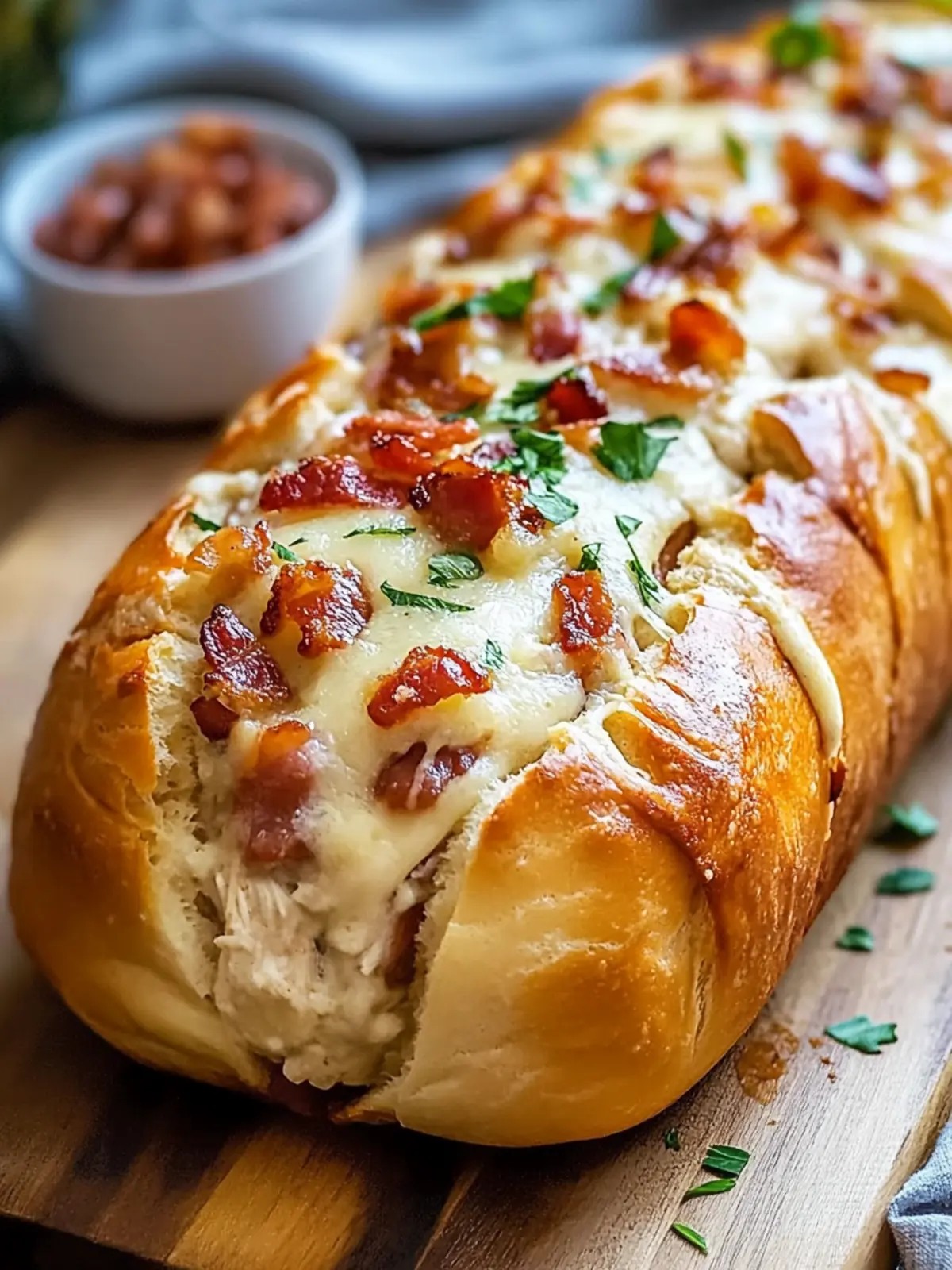 Chicken Bacon Ranch Stuffed Bread Recipe