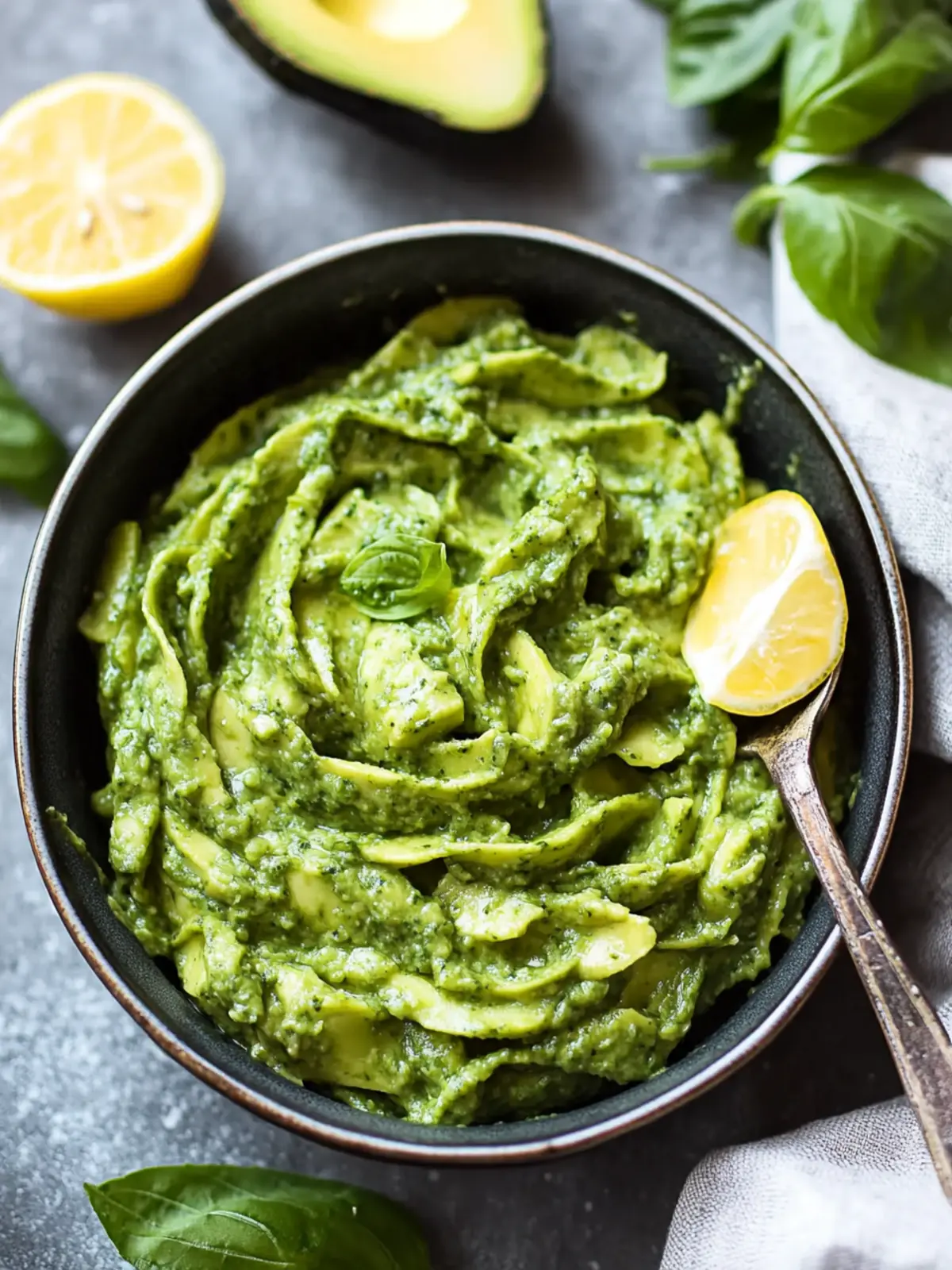 Creamy Avocado Lemon Pesto That's Nut-Free and Vegan 3 Avocado Lemon Pesto (Nut-Free + Vegan)