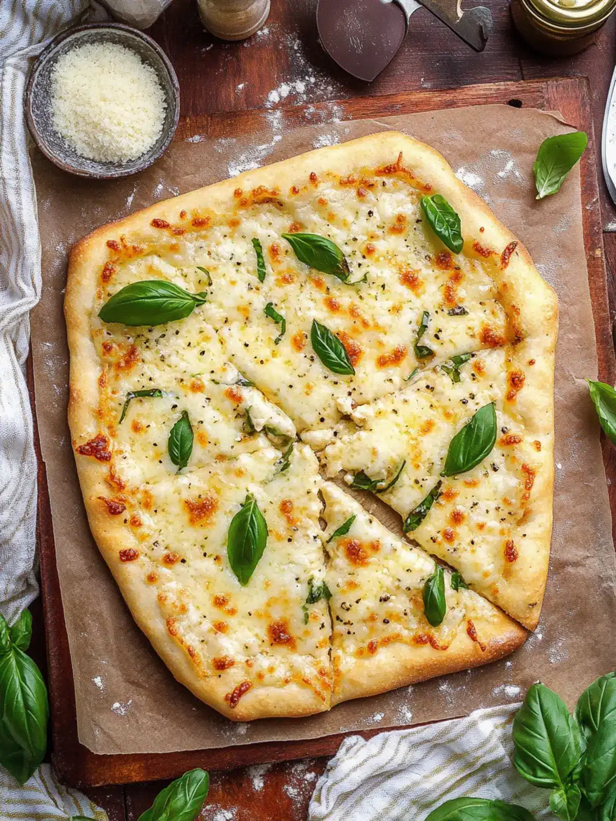 Creamy White Pizza with Garlic Sauce in Just 21 Minutes 5 White Pizza with Garlic Pizza Sauce