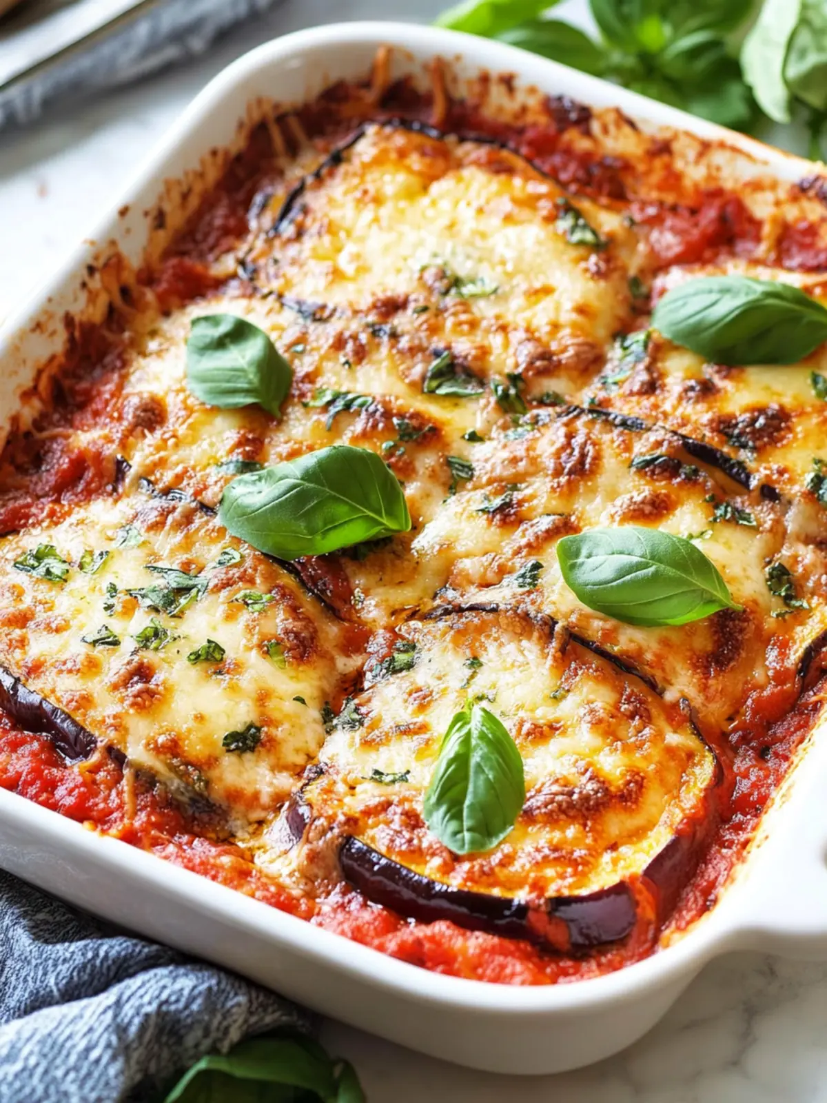 Delicious Eggplant Parmigiana No Frying Required for Your Table 4 Eggplant Parmigiana (No Frying Required)