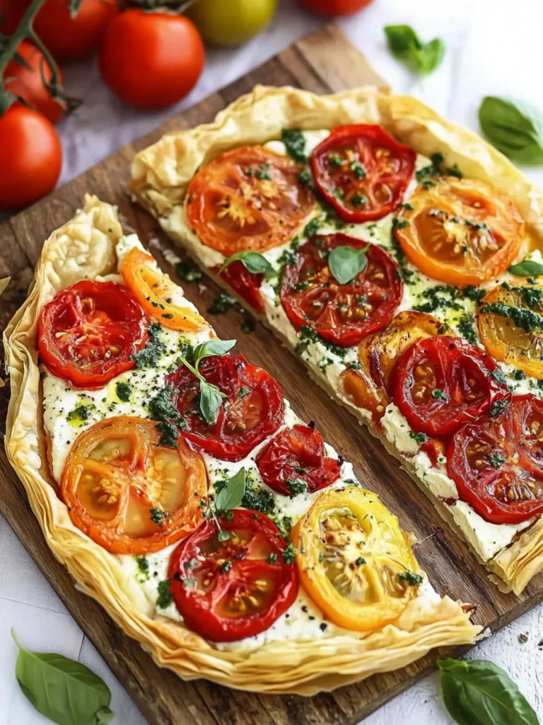 Tomato Ricotta Phyllo Tart