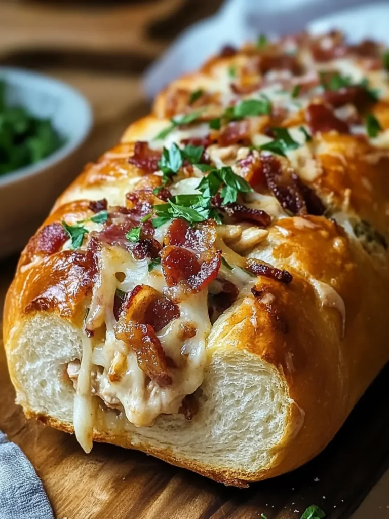 Chicken Bacon Ranch Stuffed Bread Recipe