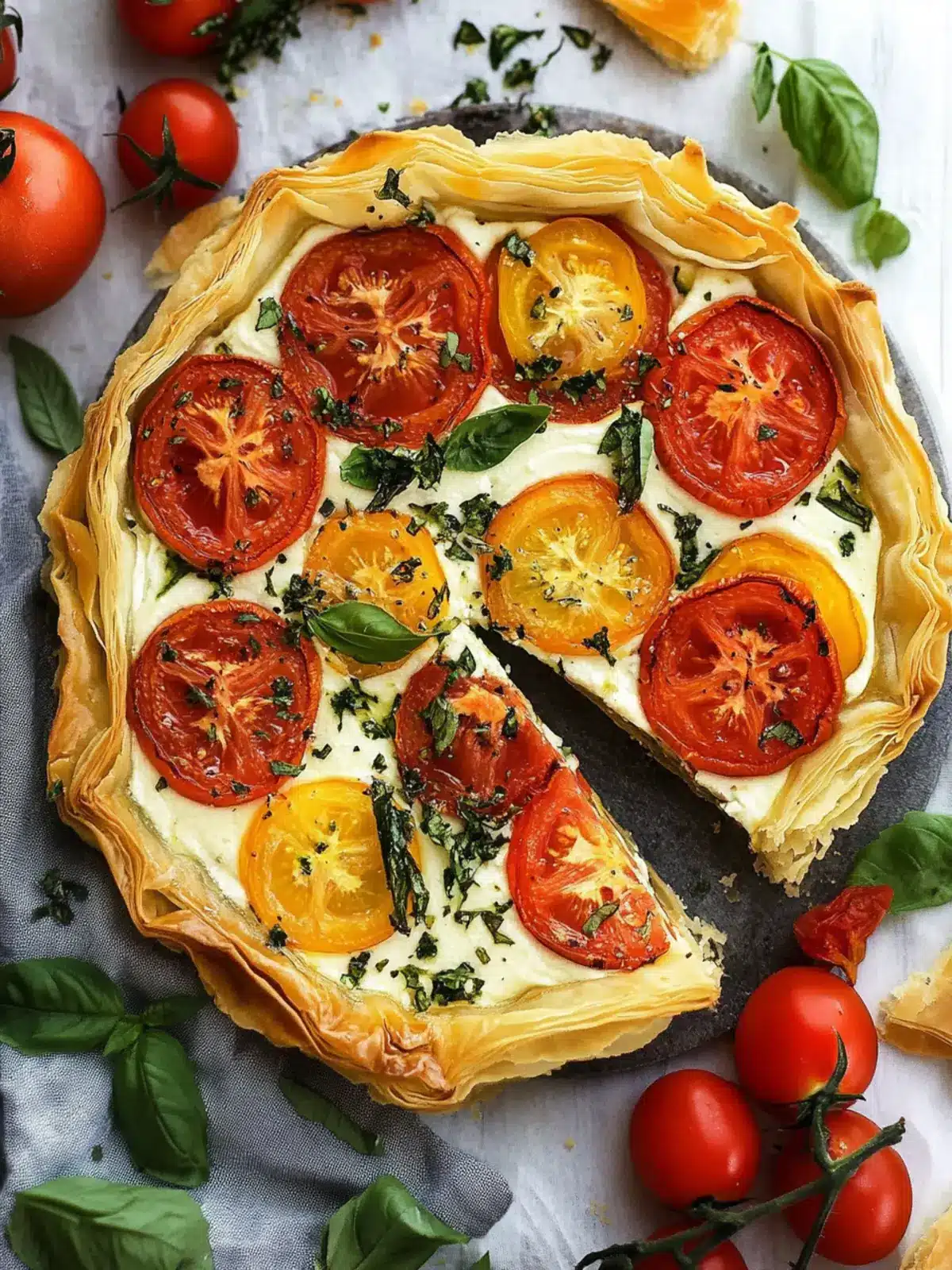 Savory Tomato Ricotta Phyllo Tart to Wow Your Taste Buds 3 Tomato Ricotta Phyllo Tart