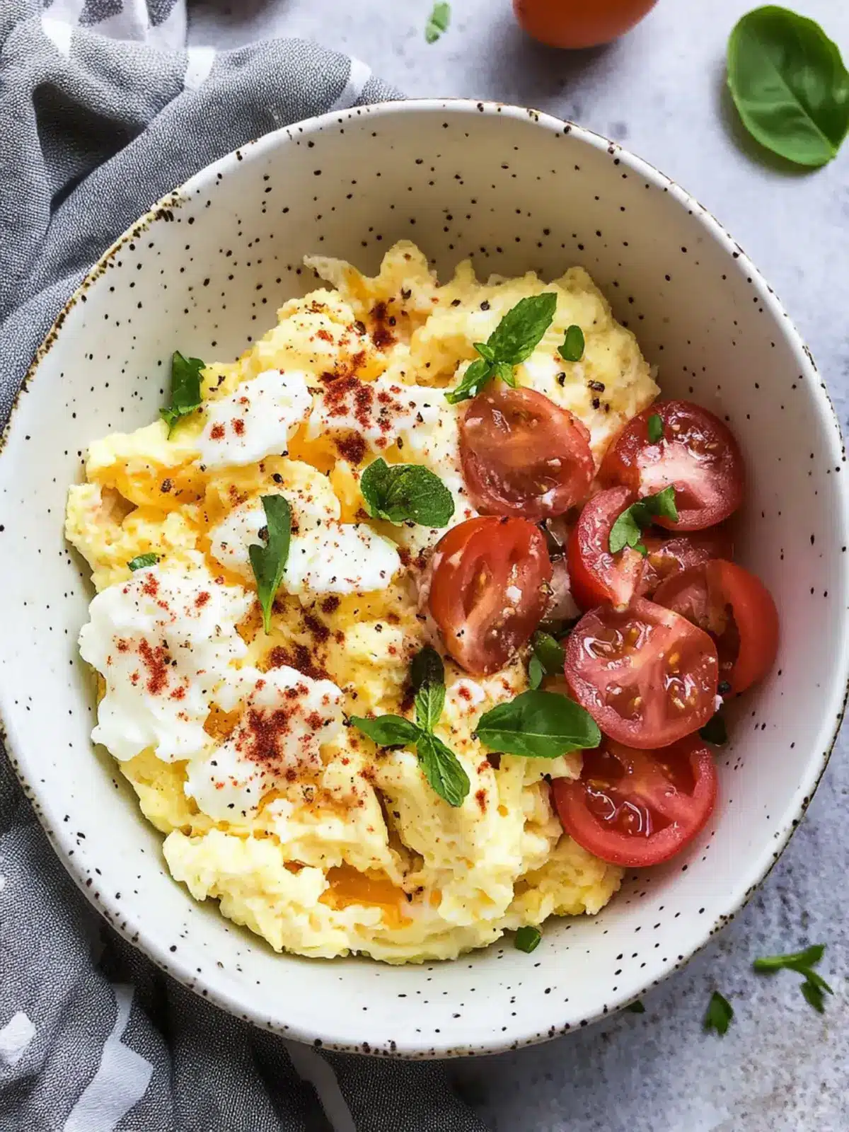 Scrambled Egg Cottage Cheese Bowl