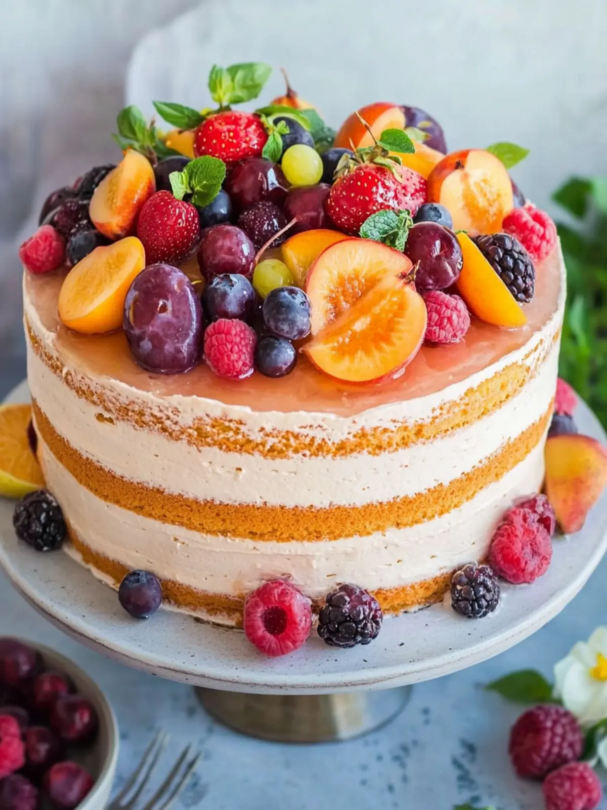 Summer Fruit Sangria Cake Recipe: A Refreshing Twist! 2 Summer Fruit Sangria Cake Recipe