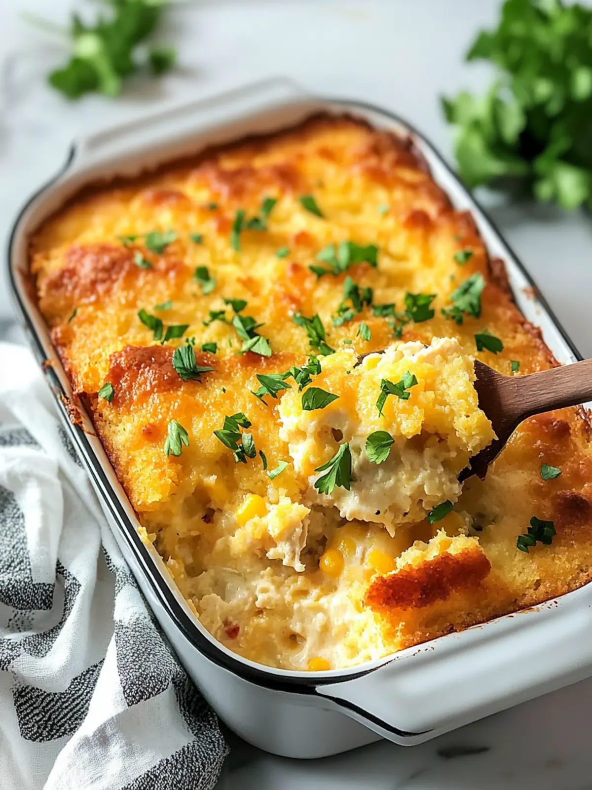 Savory Chicken and Cornbread Casserole Everyone Will Love 3 Chicken and Cornbread Casserole