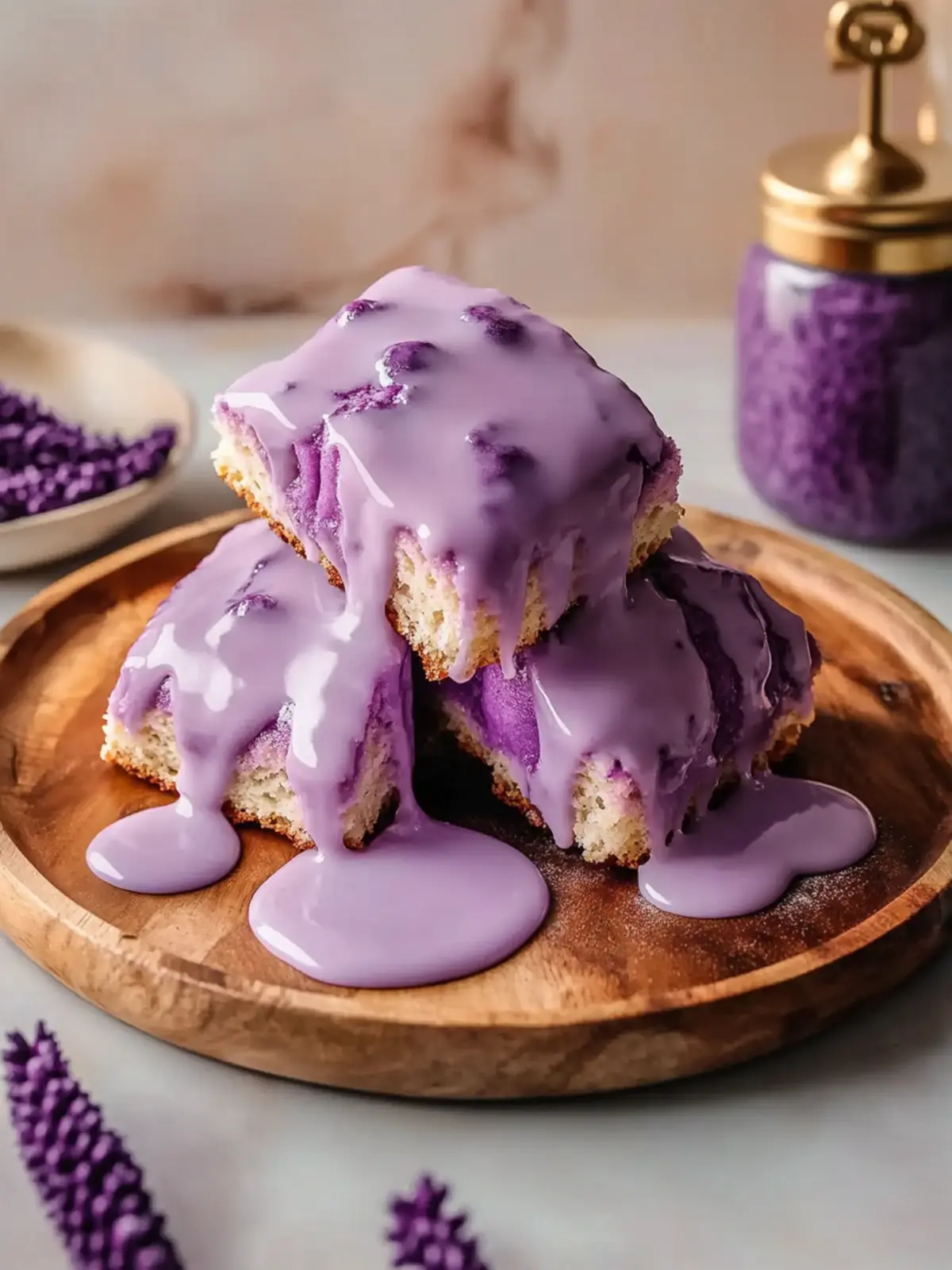Delicious Ube Scones with Ube Glaze for a Sweet Twist 3 Ube Scones with Ube Glaze
