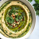 Homemade Spicy Cilantro Sauce Zhoug with Creamy Hummus 7 Homemade Spicy Cilantro Sauce (Zhoug) with Hummus
