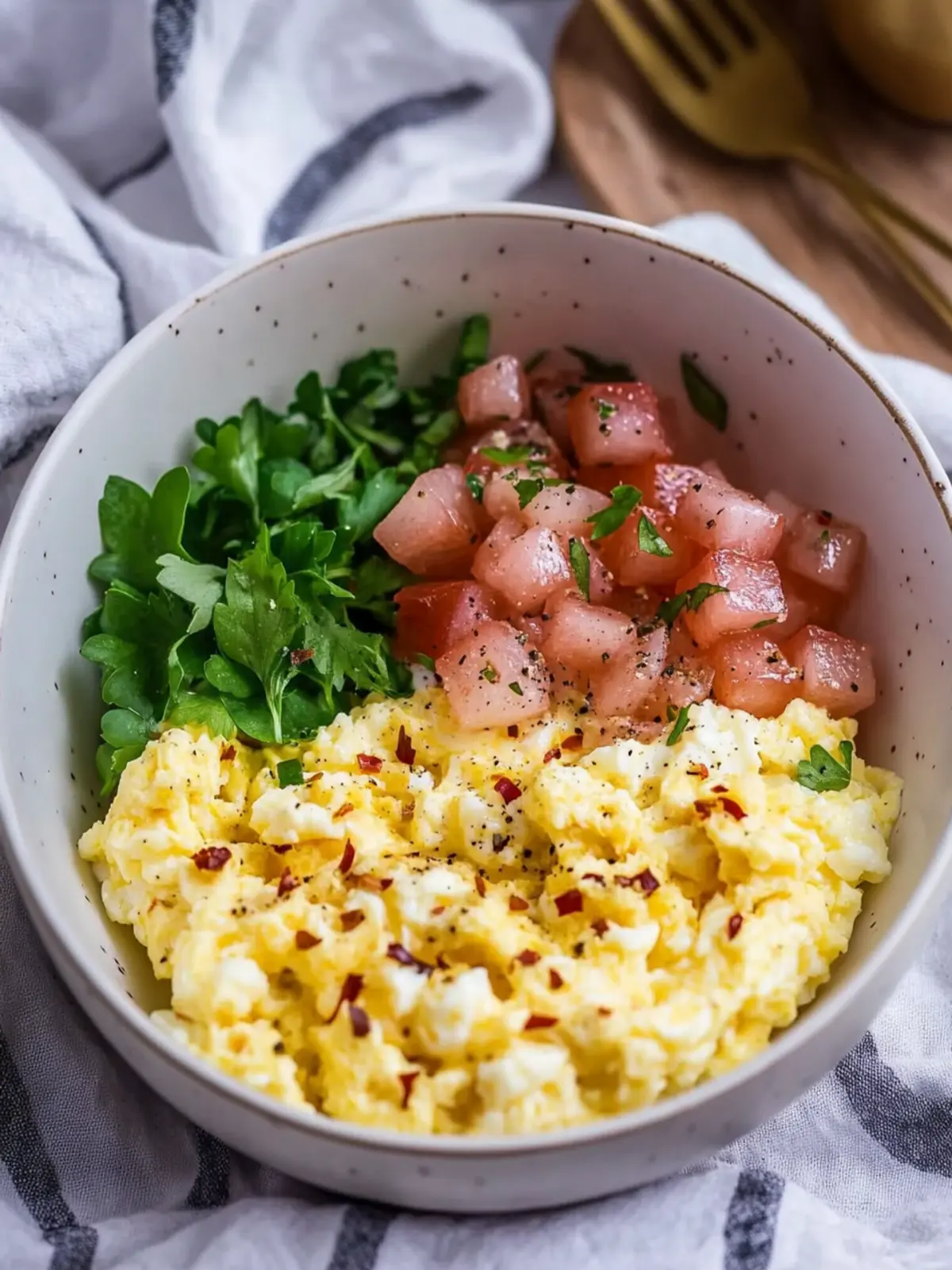 Scrambled Egg Cottage Cheese Bowl