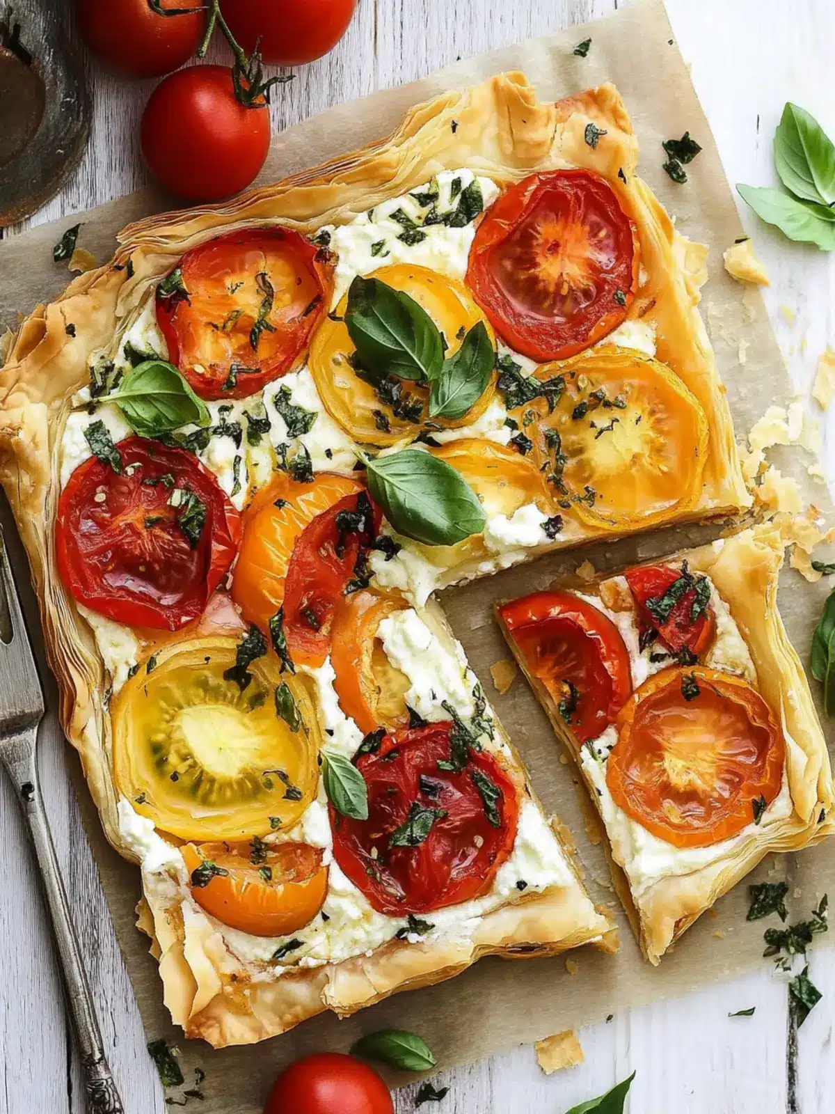 Savory Tomato Ricotta Phyllo Tart to Wow Your Taste Buds 2 Tomato Ricotta Phyllo Tart