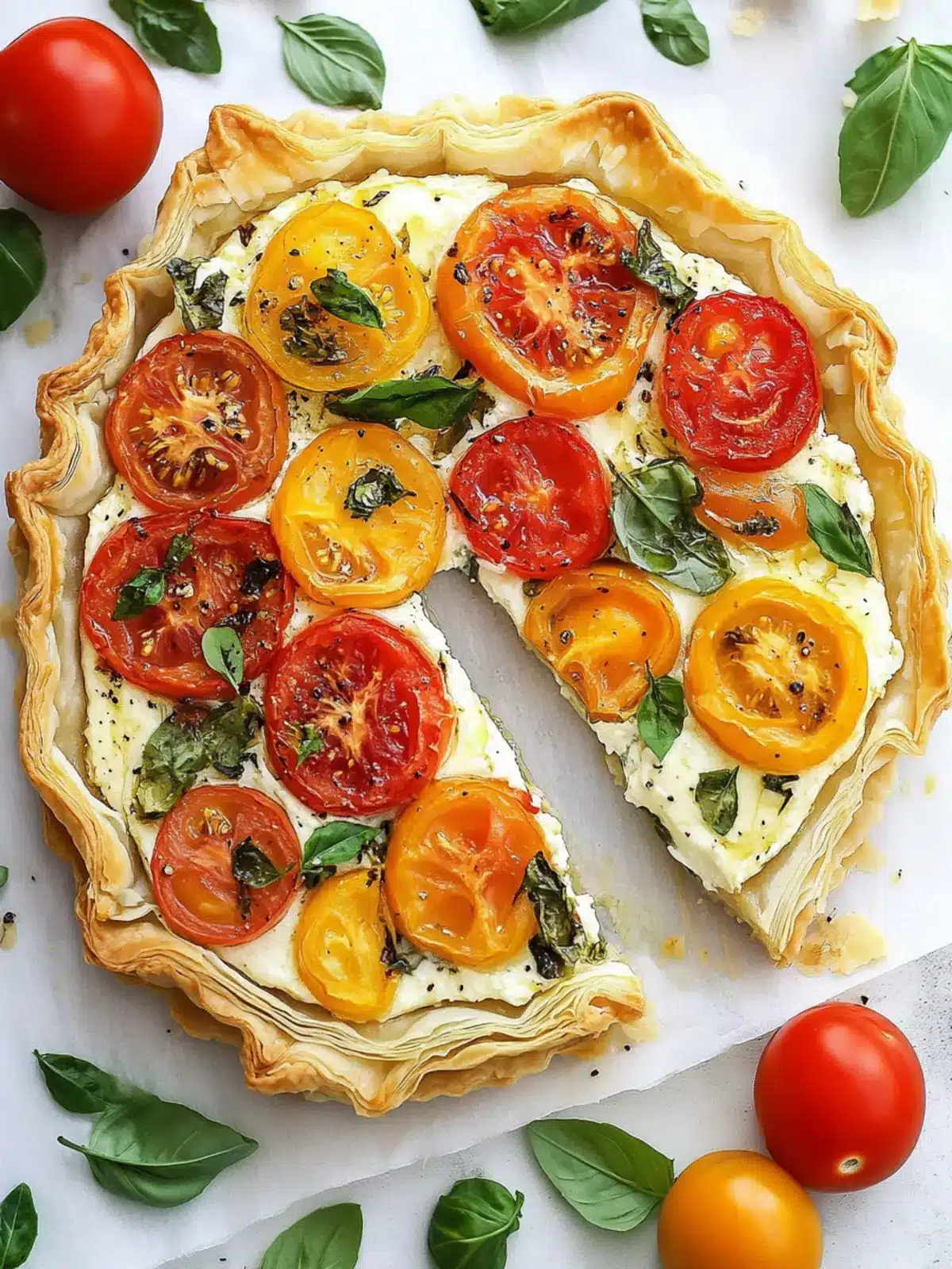 Savory Tomato Ricotta Phyllo Tart to Wow Your Taste Buds 4 Tomato Ricotta Phyllo Tart