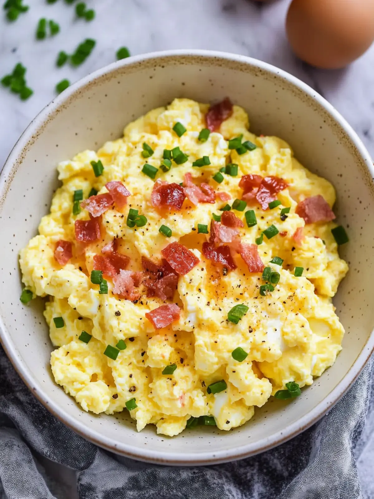 Scrambled Egg Cottage Cheese Bowl