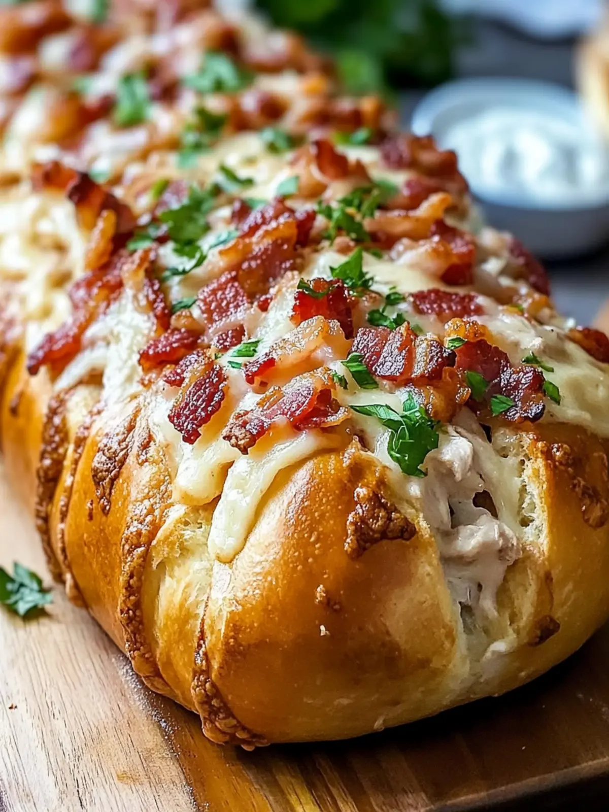 Chicken Bacon Ranch Stuffed Bread Recipe
