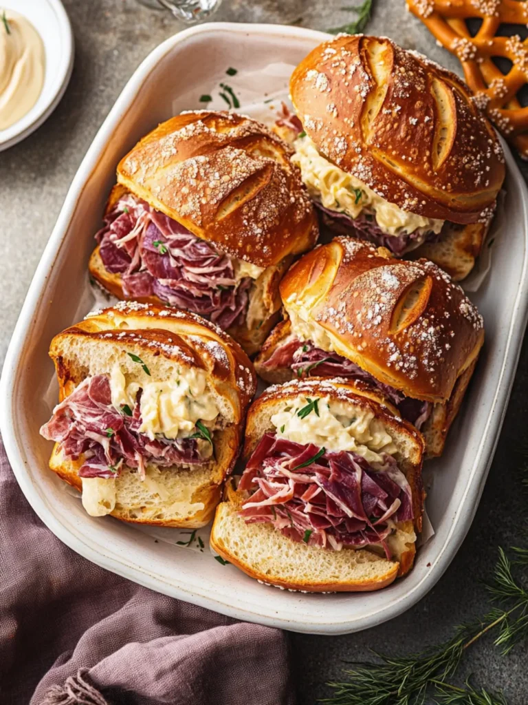 Reuben Pretzel Sliders