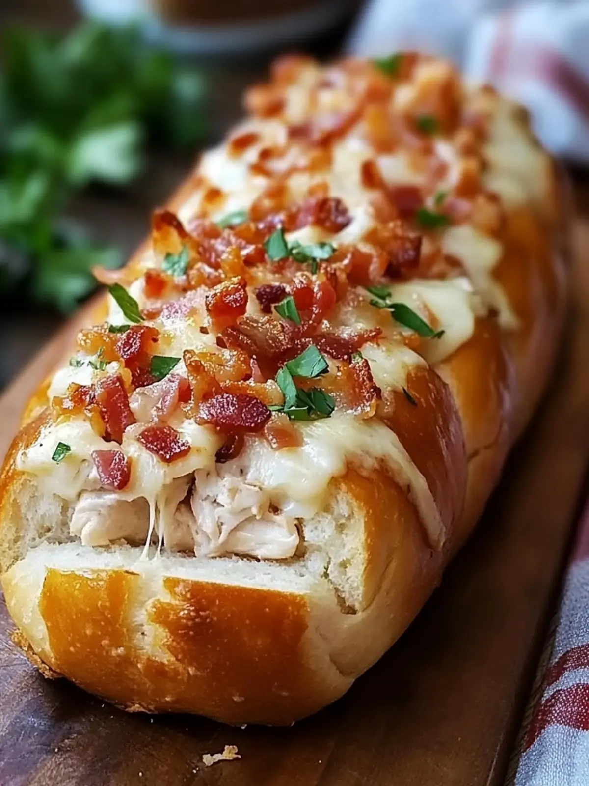 Chicken Bacon Ranch Stuffed Bread Recipe
