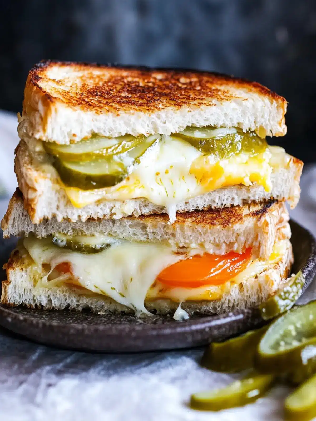 Cheesy Pickle Grilled Cheese Sandwich You'll Crave Daily 3 Pickle Grilled Cheese Sandwich