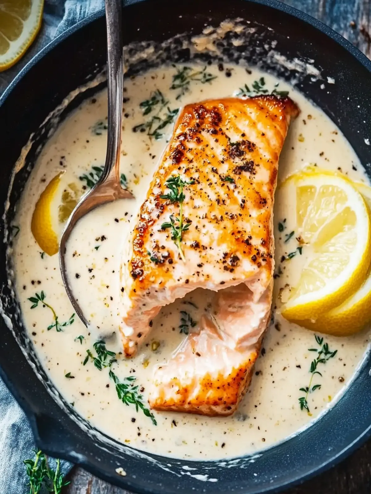 Delicious Salmon With Lemon Cream Sauce in 30 Minutes! 5 Salmon With Lemon Cream Sauce
