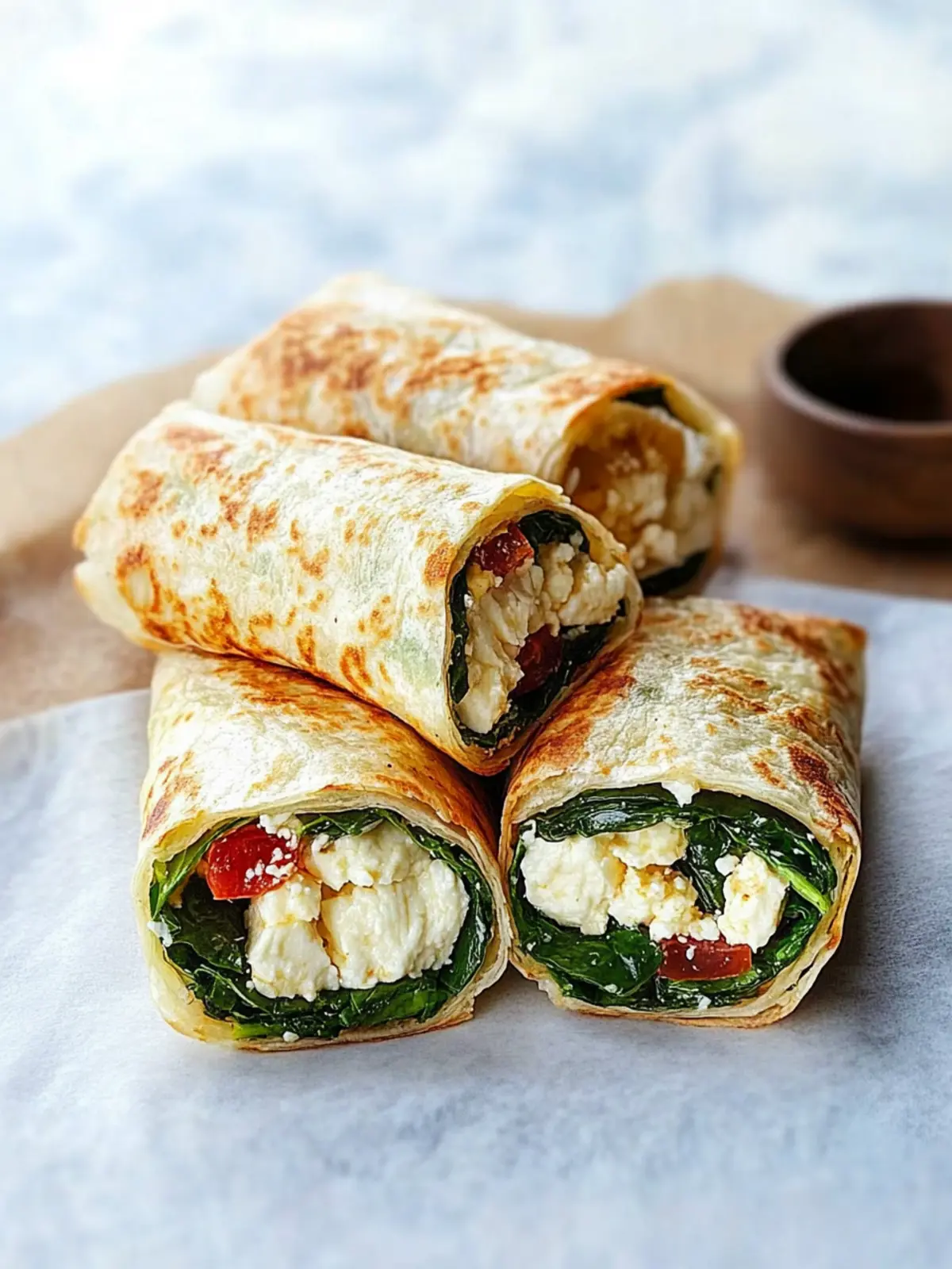 Homemade Starbucks Spinach Feta Wrap: Quick & Delicious! 2 Starbucks Spinach Feta Wrap