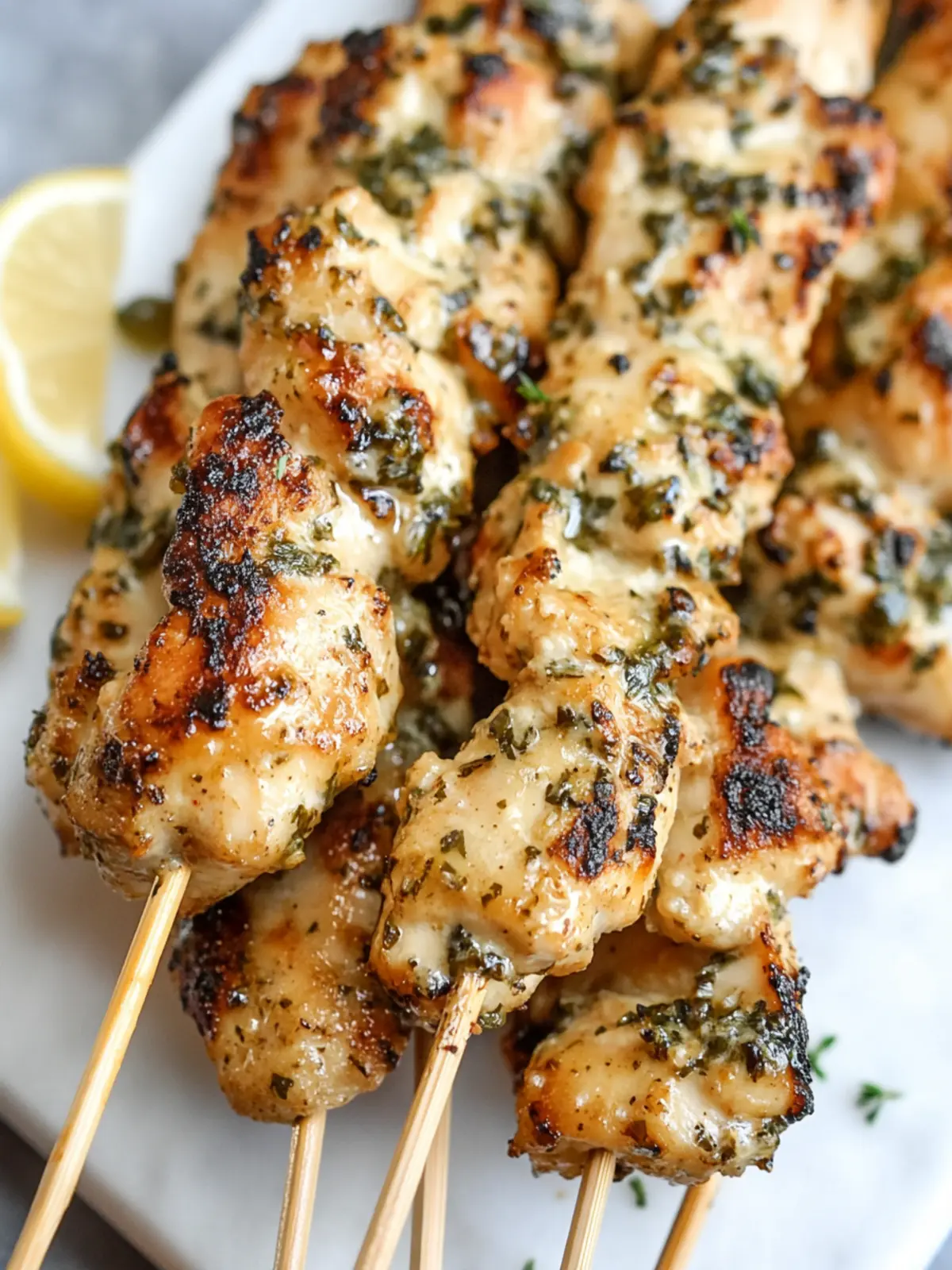 Ranch Garlic Parmesan Chicken Skewers