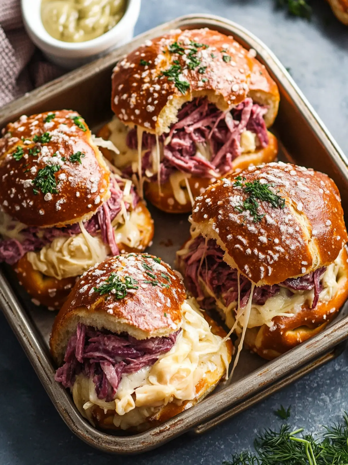 Irresistible Reuben Pretzel Sliders for Game Day Bliss 2 Reuben Pretzel Sliders