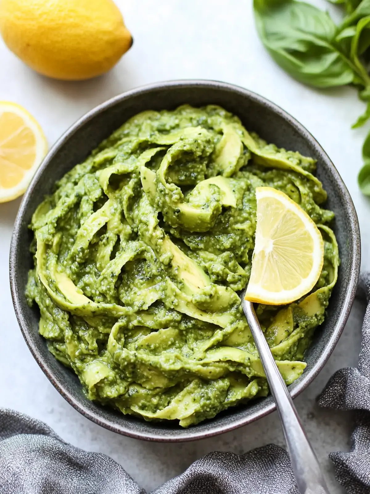 Creamy Avocado Lemon Pesto That's Nut-Free and Vegan 4 Avocado Lemon Pesto (Nut-Free + Vegan)