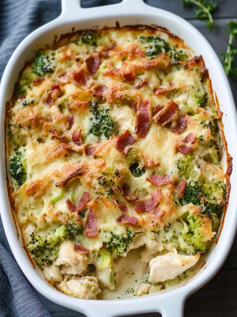 Creamy Chicken, Broccoli & Bacon Casserole