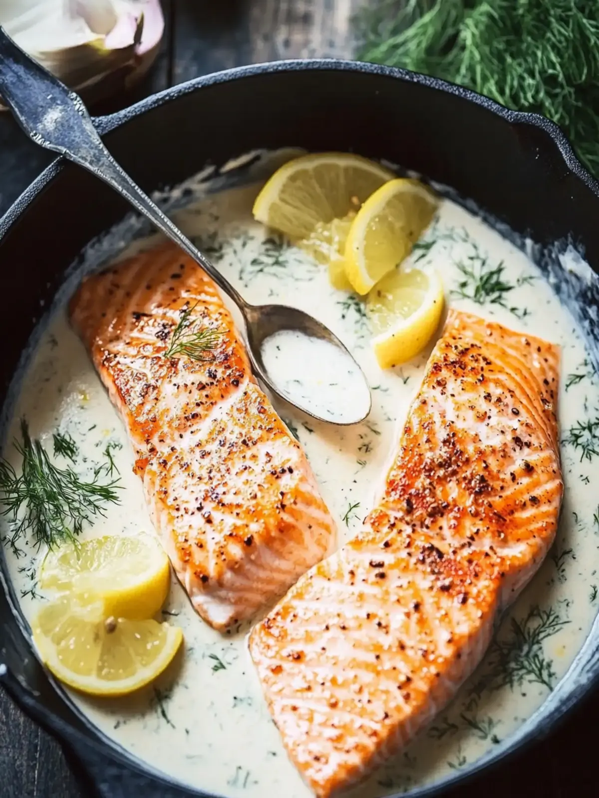 Delicious Salmon With Lemon Cream Sauce in 30 Minutes! 2 Salmon With Lemon Cream Sauce