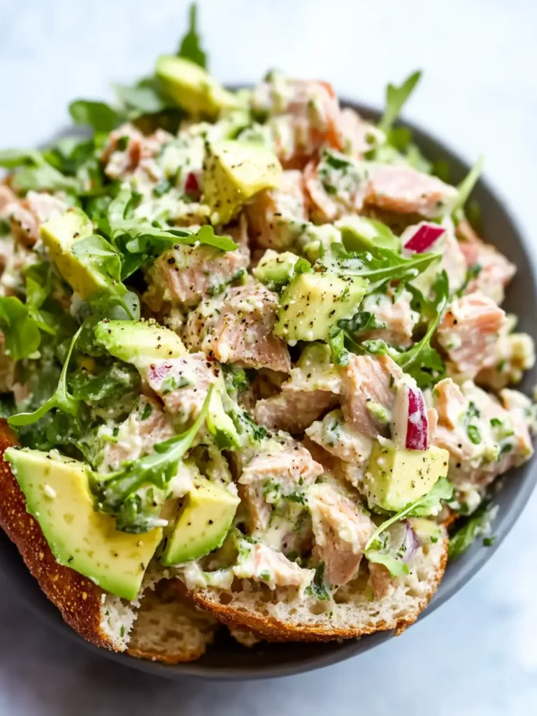 No-Mayo, High-Protein Tuna Salad with Greek Yogurt & Avocado