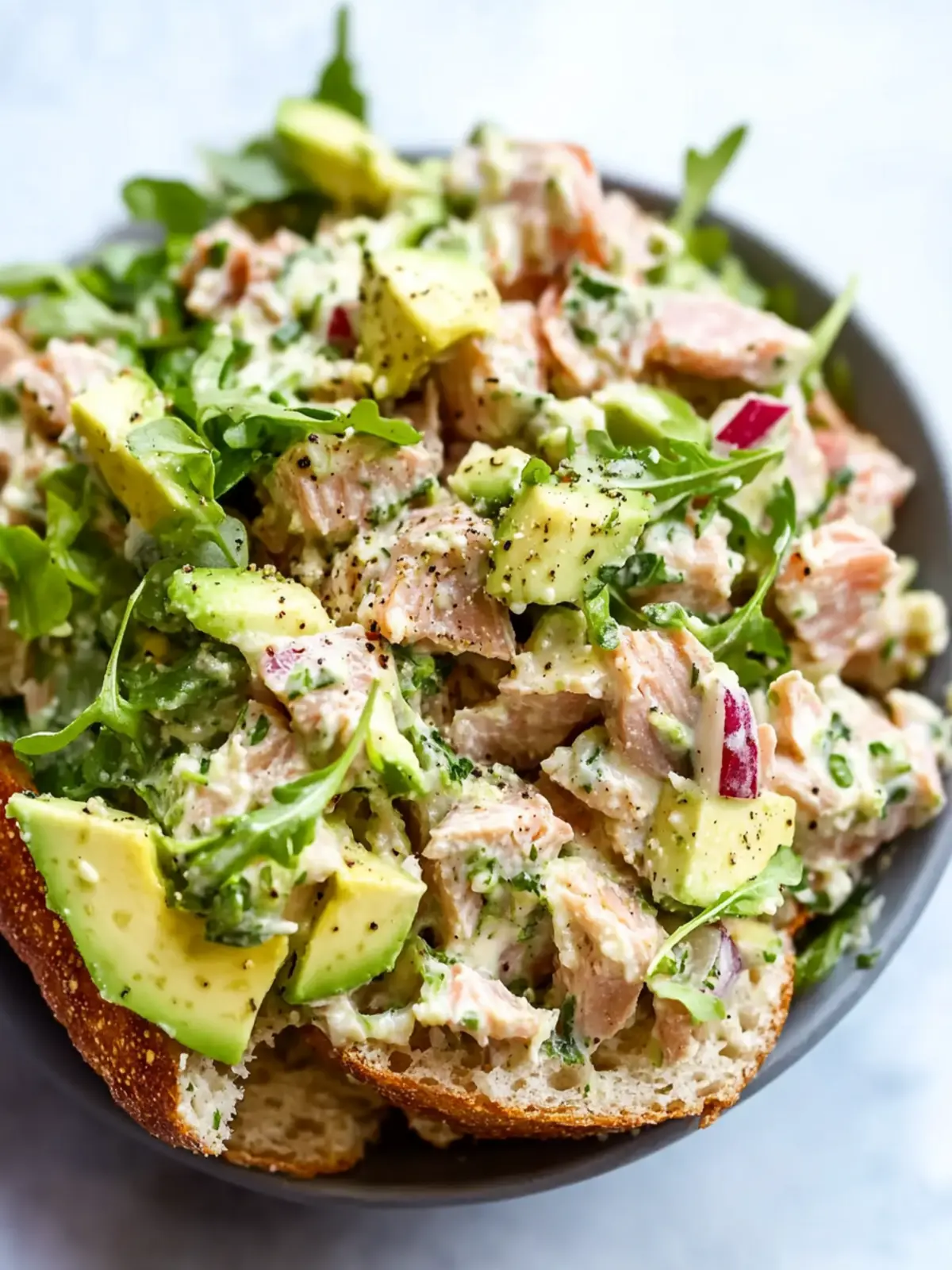 No-Mayo, High-Protein Tuna Salad with Greek Yogurt Magic 5 No-Mayo, High-Protein Tuna Salad with Greek Yogurt & Avocado