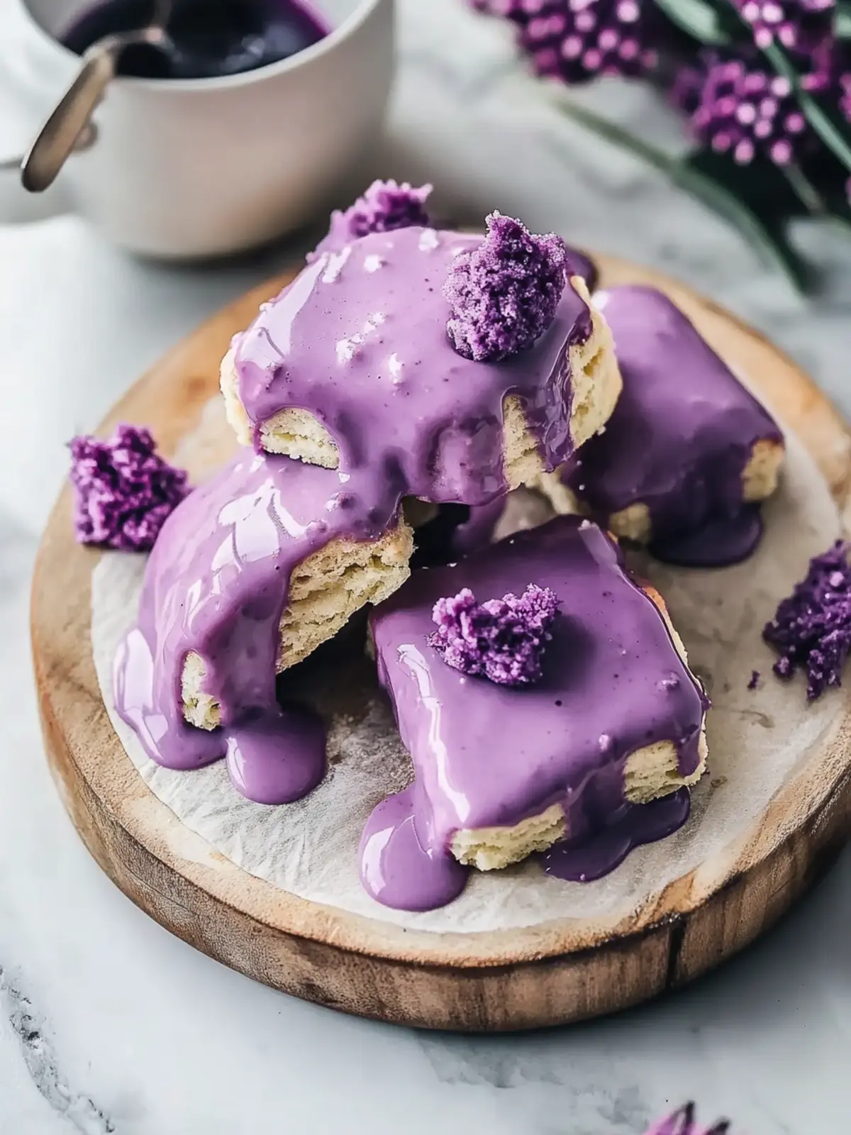 Delicious Ube Scones with Ube Glaze for a Sweet Twist 2 Ube Scones with Ube Glaze