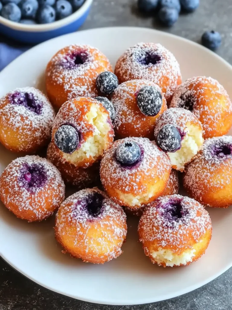 Air Fryer Blueberry Cottage Cheese Donut Holes