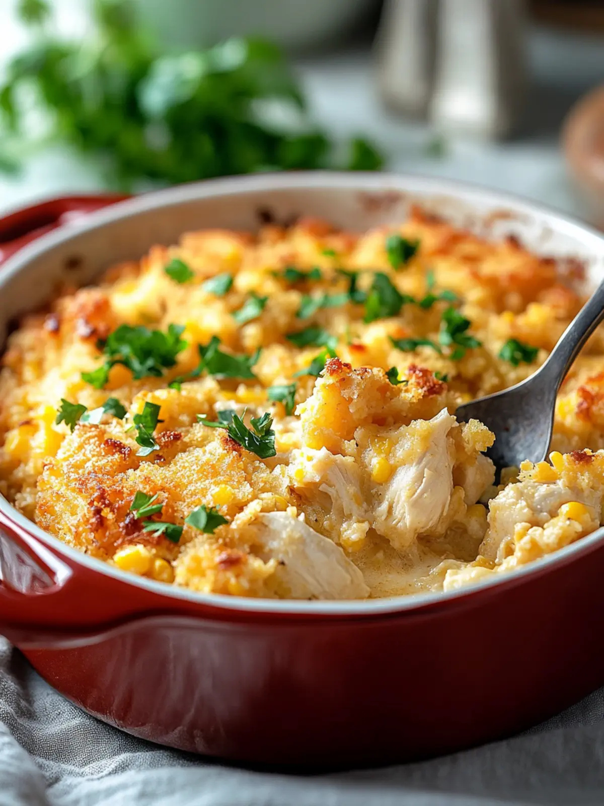Savory Chicken and Cornbread Casserole Everyone Will Love 2 Chicken and Cornbread Casserole