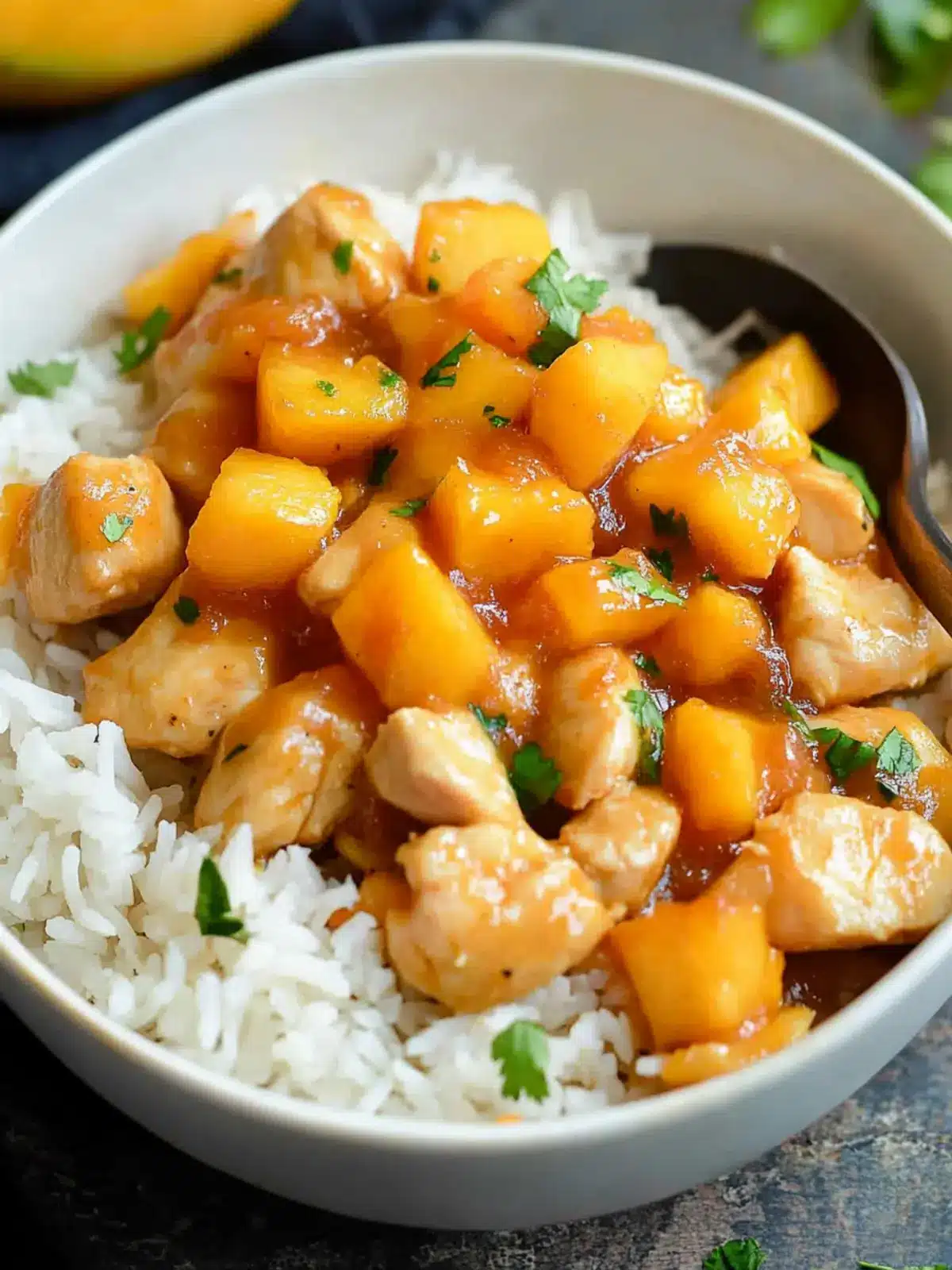Mango Chicken and Rice Bliss for a Flavorful Dinner Night 2 Mango Chicken and Rice