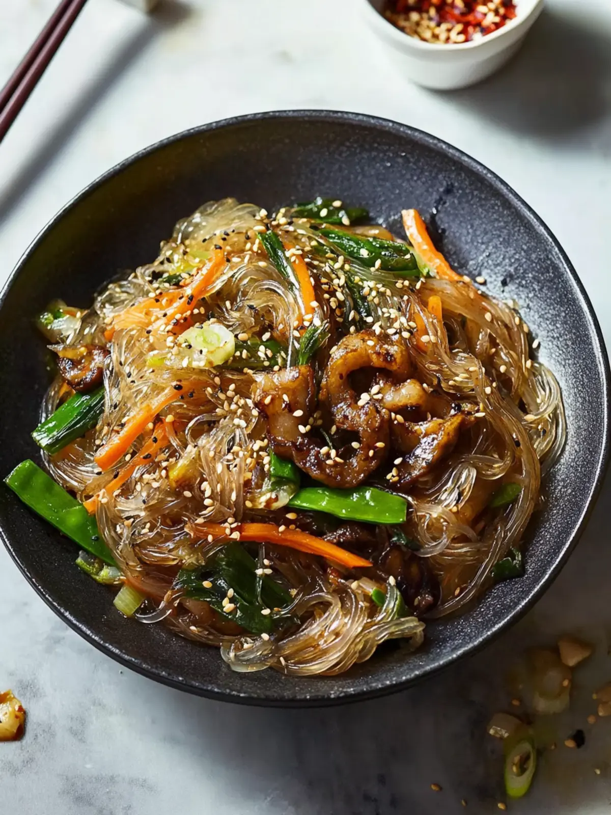 Irresistible Japchae: Savory Korean Stir-Fried Glass Noodles 3 Japchae (Korean Stir-Fried Glass Noodles)